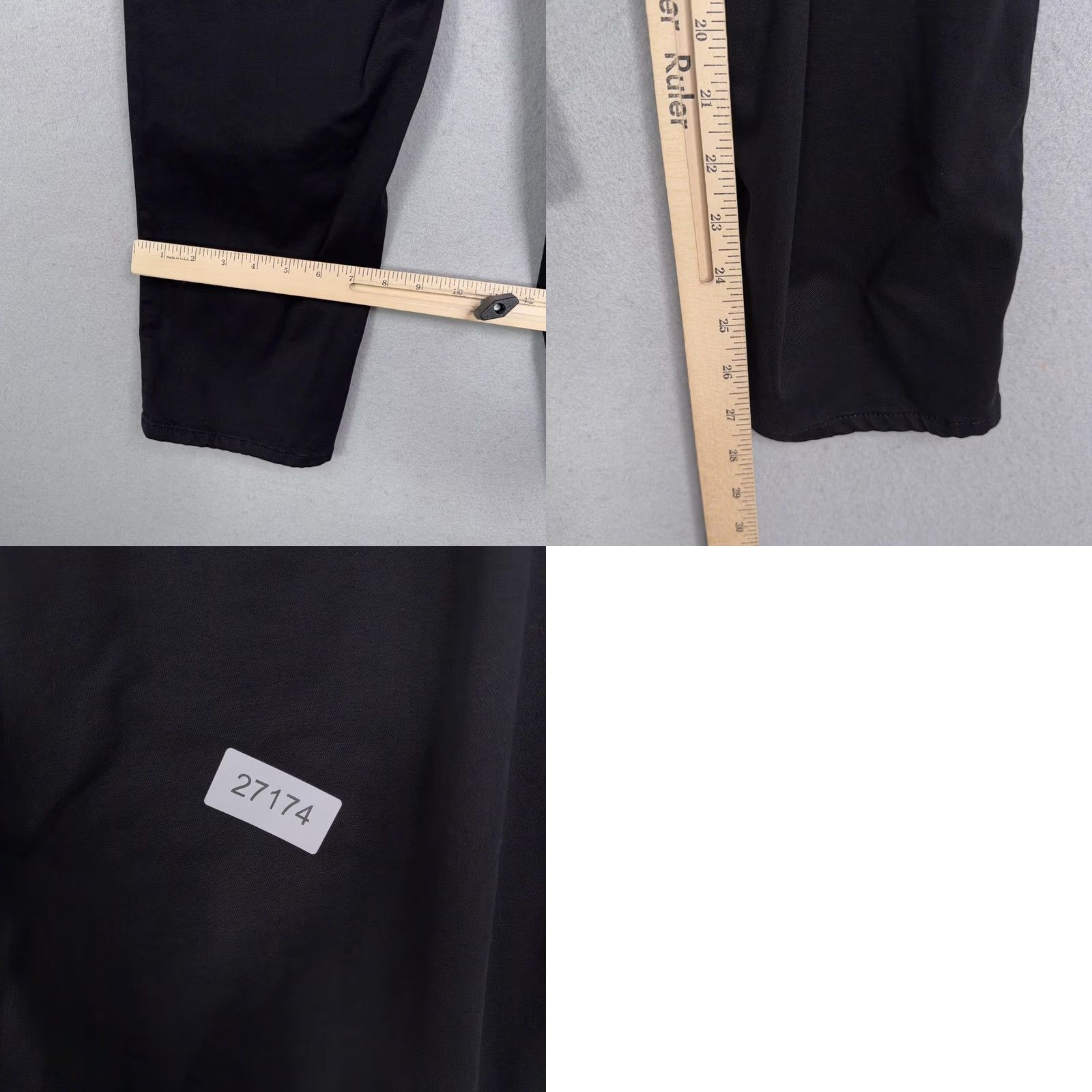 Vintage AG Adriano Goldschmied Caden Trouser Pants Womens 32 Black Stretch Twill Casual Size 24" / US 00 / IT 34 - 8 Thumbnail