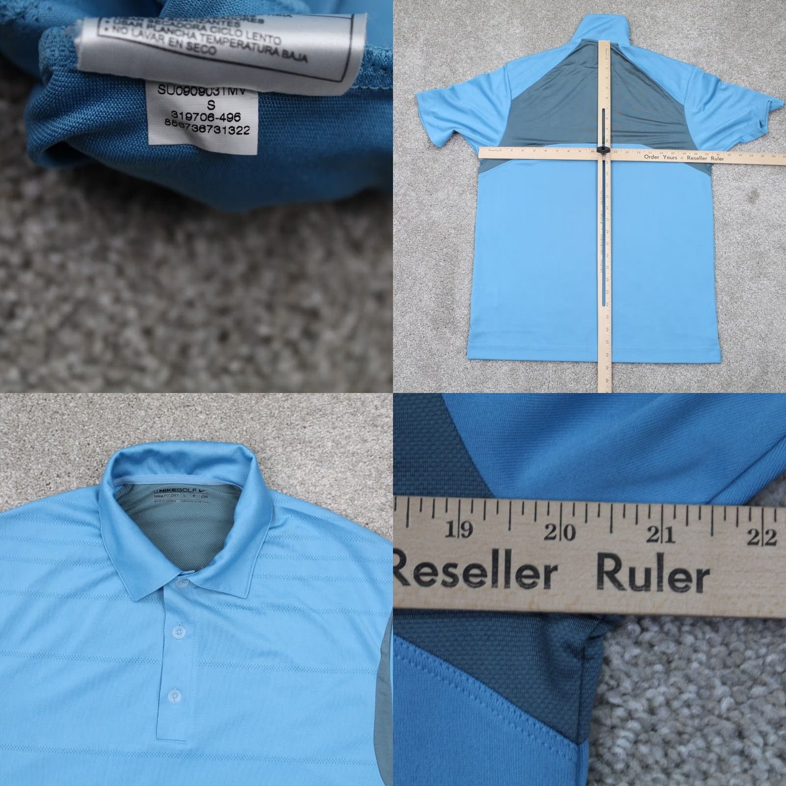 Nike Nike Golf Polo Shirt Mens Small Blue Dri-Fit Short Sleeve 100% Polyester Polo Shirt Size US S / EU 44-46 / 1 - 8 Thumbnail