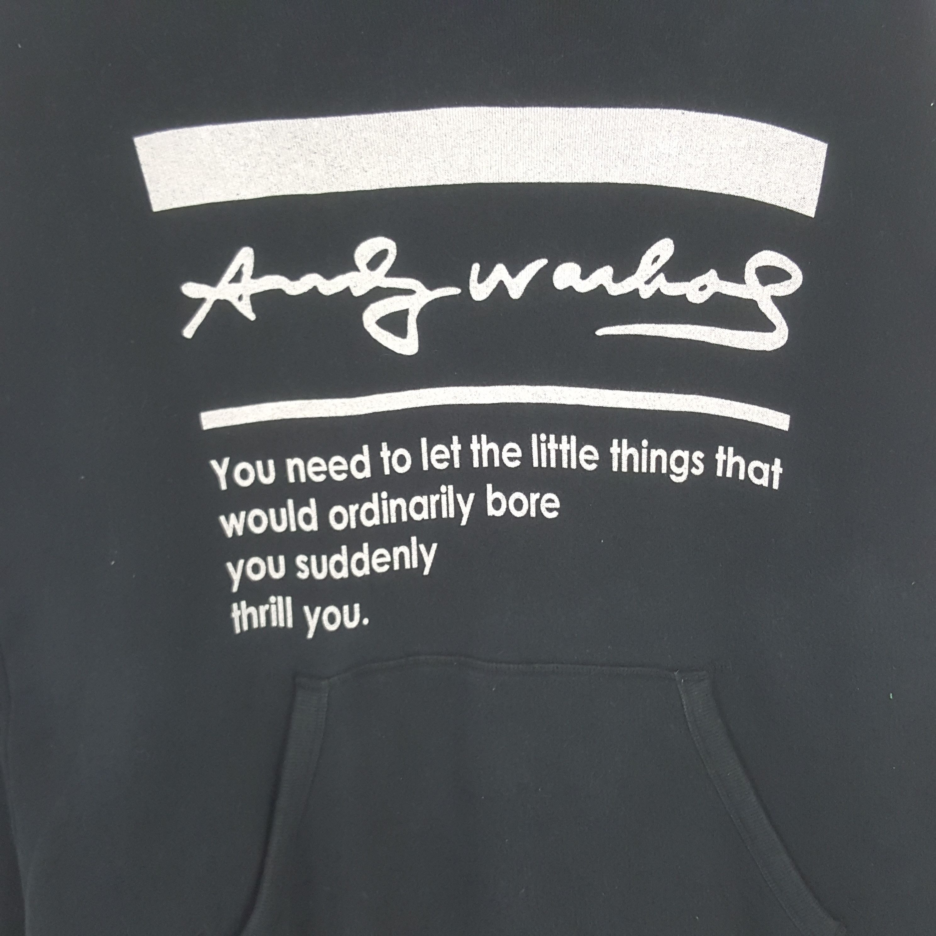Andy Warhol × Uniqlo Vintage Andy Warhol X Uniqlo Quotes Art Hoodies C291N9 Size US L / EU 52-54 / 3 - 2 Thumbnail