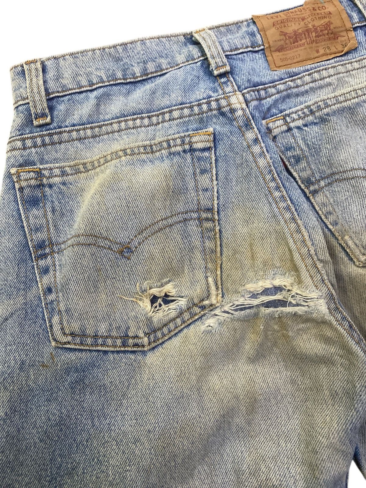 Levi's × Levi's Vintage Clothing × Vintage Vintage Levi’s USA 505 Distressed Denim Size US 28 / EU 44 - 3 Thumbnail