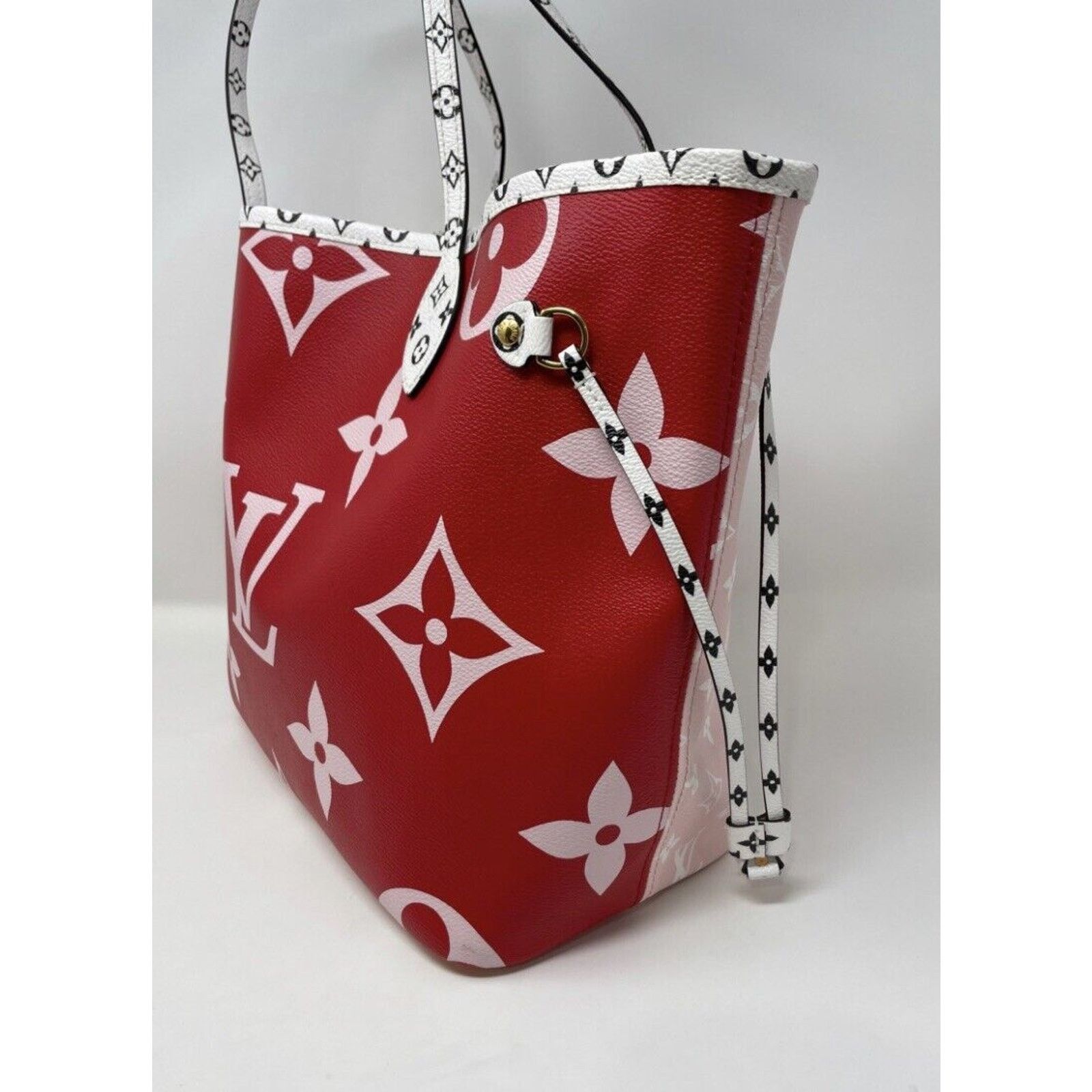 Louis Vuitton Louis Vuitton Red/Multi Giant Monogram Ltd. Ed MM Neverfull Size ONE SIZE - 5 Thumbnail