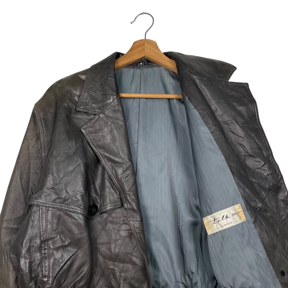 Japanese Brand Talk To By Tokyo Fur Leather Jacket Size M / US 6-8 / IT 42-44 - 10 Thumbnail