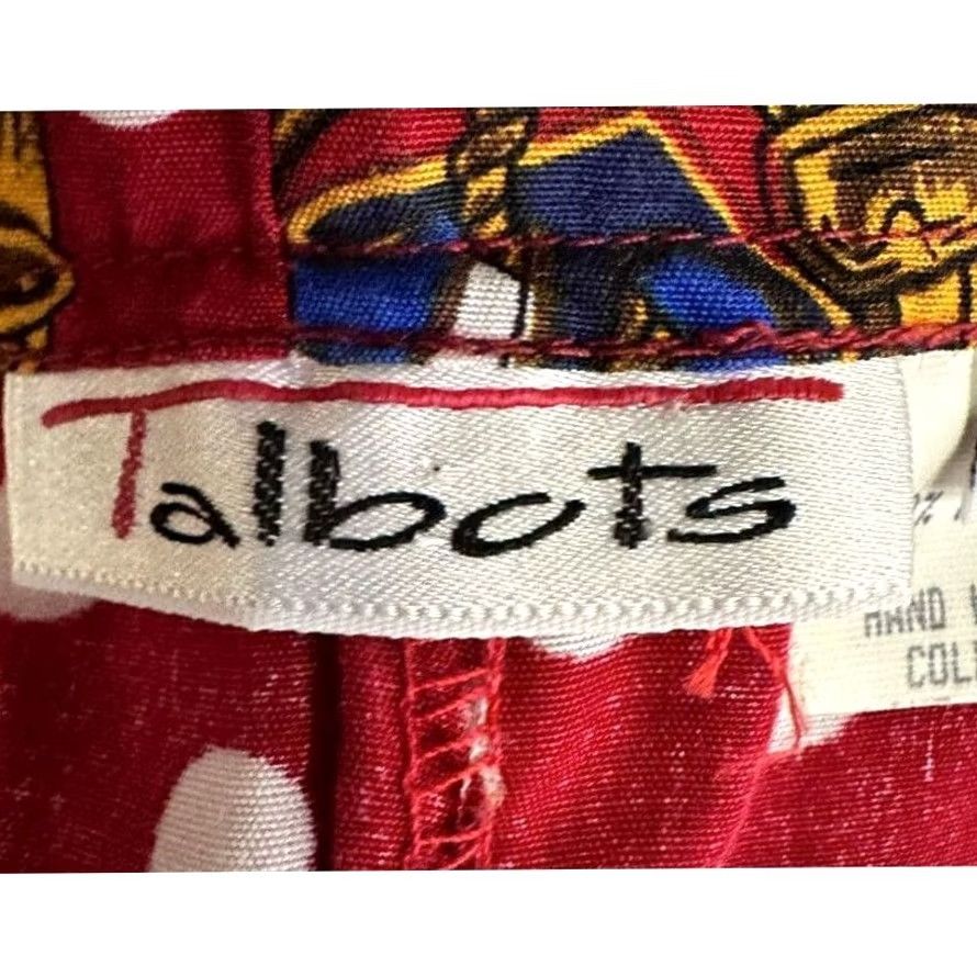 Talbots Talbots Pants Womens Large Red Polka Dot Nautical Tie Crop Straight Leg Size 36" / US 14 / IT 50 - 3 Thumbnail