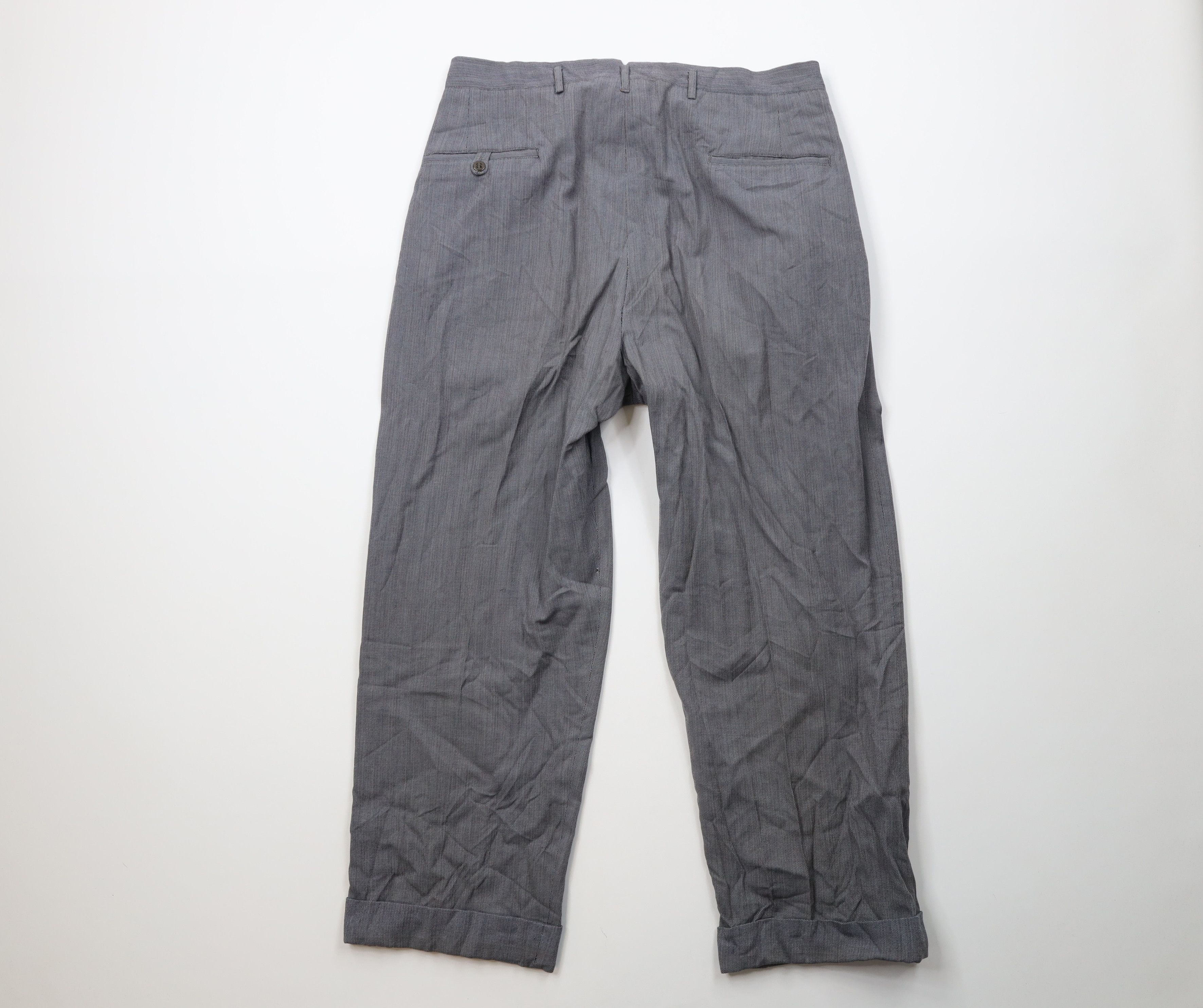 Vintage Vintage 50s Hollywood Regency Gabardine Heavy Chino Pants Size US 34 / EU 50 - 11 Thumbnail