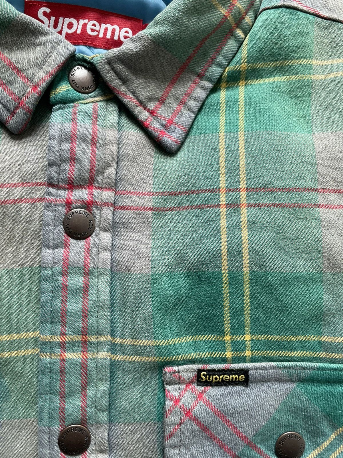 Supreme Supreme Quilted Lined Flannel Snap Shirt Size US S / EU 44-46 / 1 - 3 Thumbnail