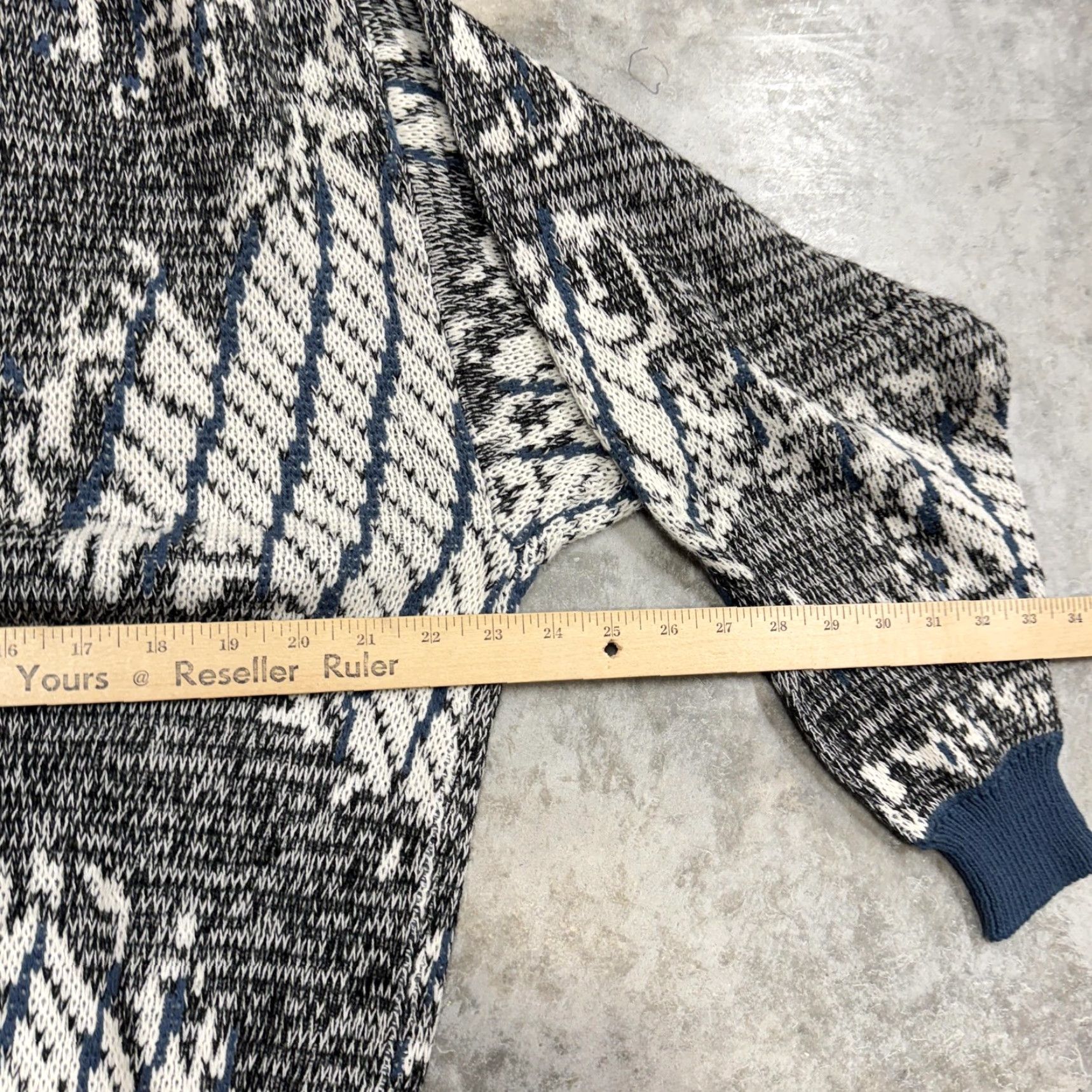Vintage VINTAGE Bask Sweater Mens M Gray Blue Abstract Geometric Crewneck 80s Size US M / EU 48-50 / 2 - 6 Thumbnail