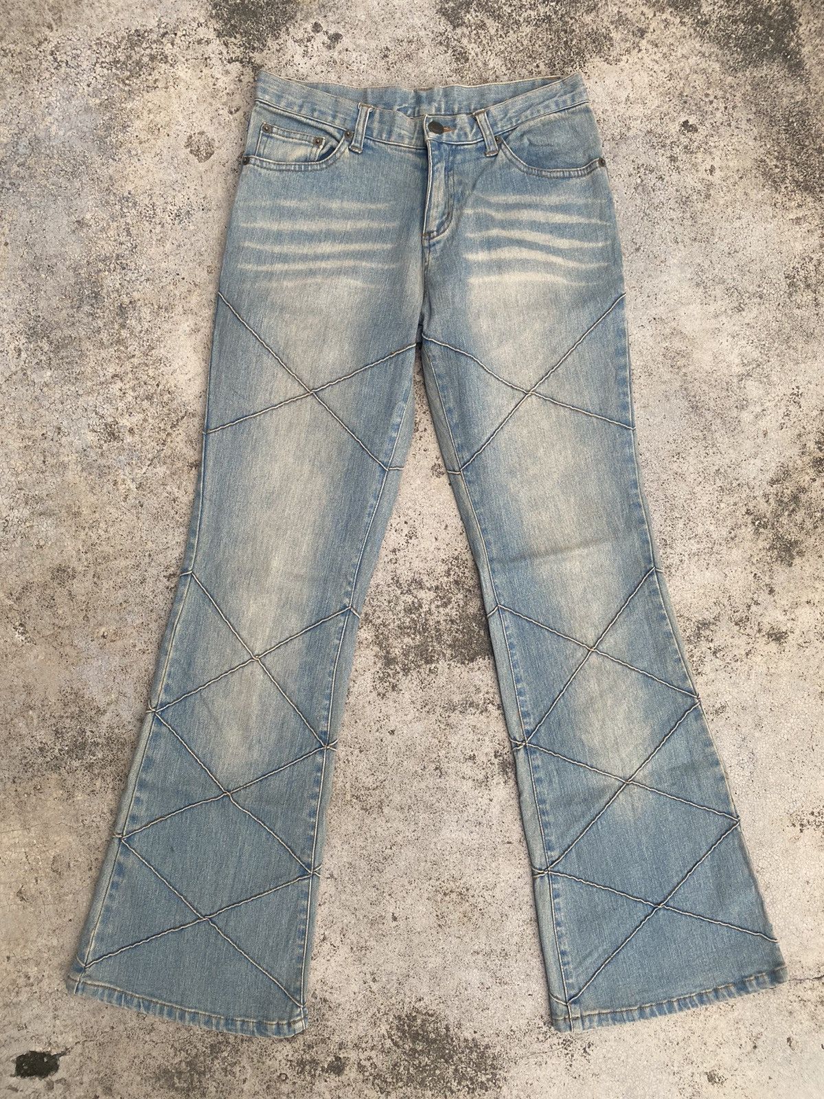 If Six Was Nine × Japanese Brand × Uniqlo Flare Jeans Uniqlo Hagi Mud Clawmark Bootcut Size US 28 / EU 44 - 3 Thumbnail