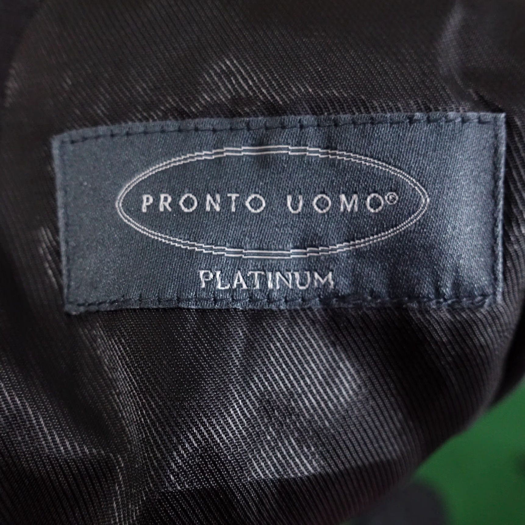 Pronto Uomo VINTAGE PRONTO UOMO STRIPED WOOL SUIT JACKET MENS SIZE 44 X-LONG BLACK Mens Size 44R - 8 Thumbnail