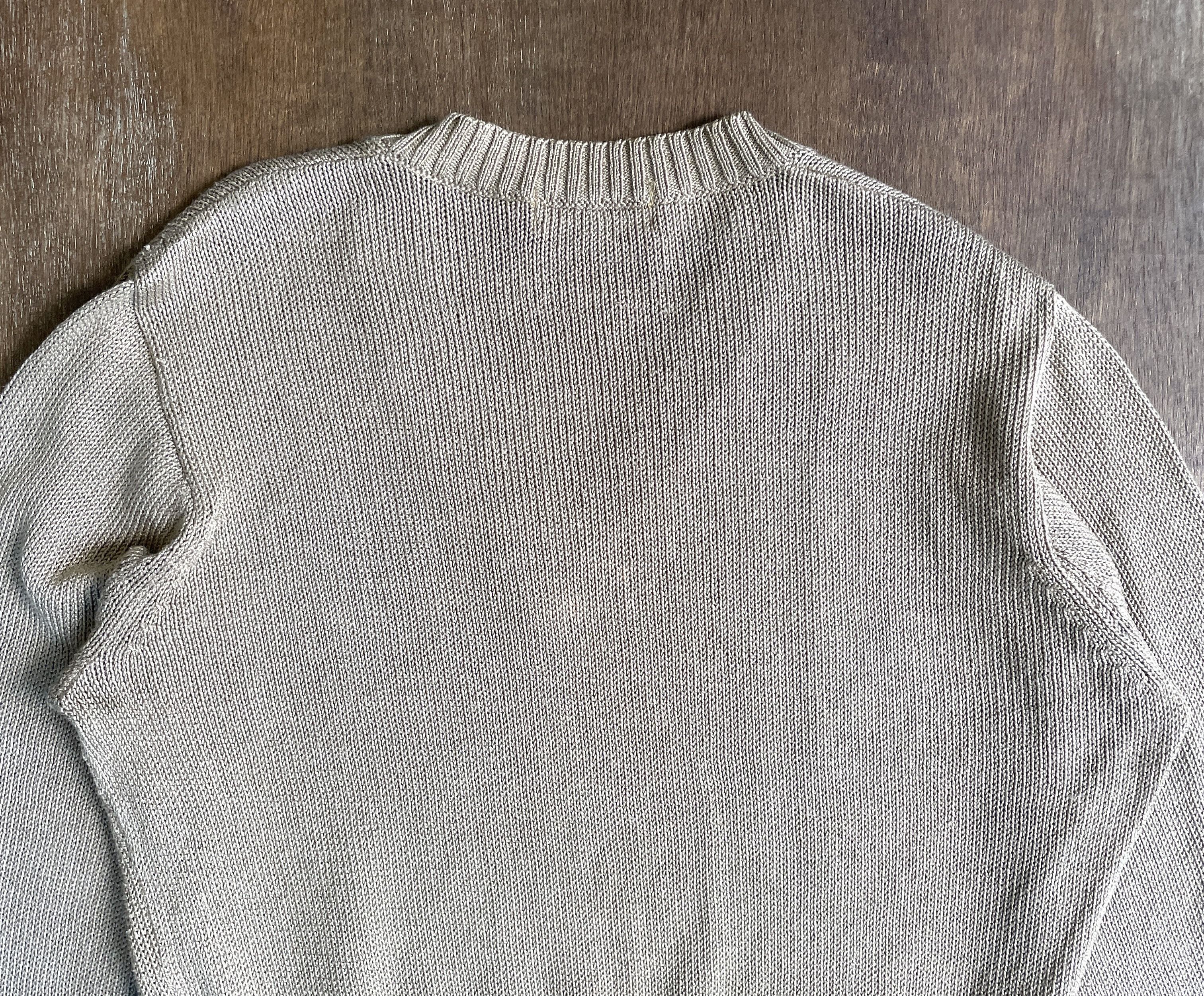Issey Miyake ISSEY MIYAKE Knit Jumper - Sand/Beige V-Neck SweaterE Size M / US 6-8 / IT 42-44 - 7 Thumbnail