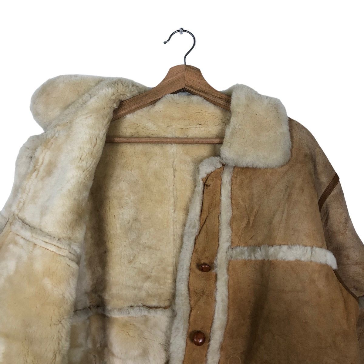 PPFM 🔥90’s Suede Sherpa Shearling PPFM Mink Fur Jacket Size US M / EU 48-50 / 2 - 10 Thumbnail