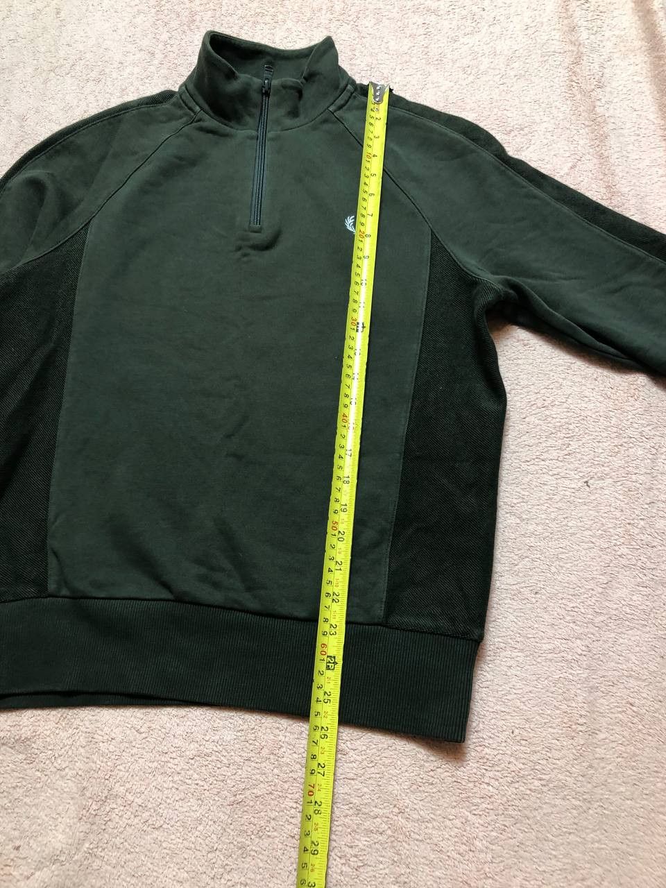Fred Perry Men's Fred Perry Zipper Top Medium Green Size US M / EU 48-50 / 2 - 12 Thumbnail