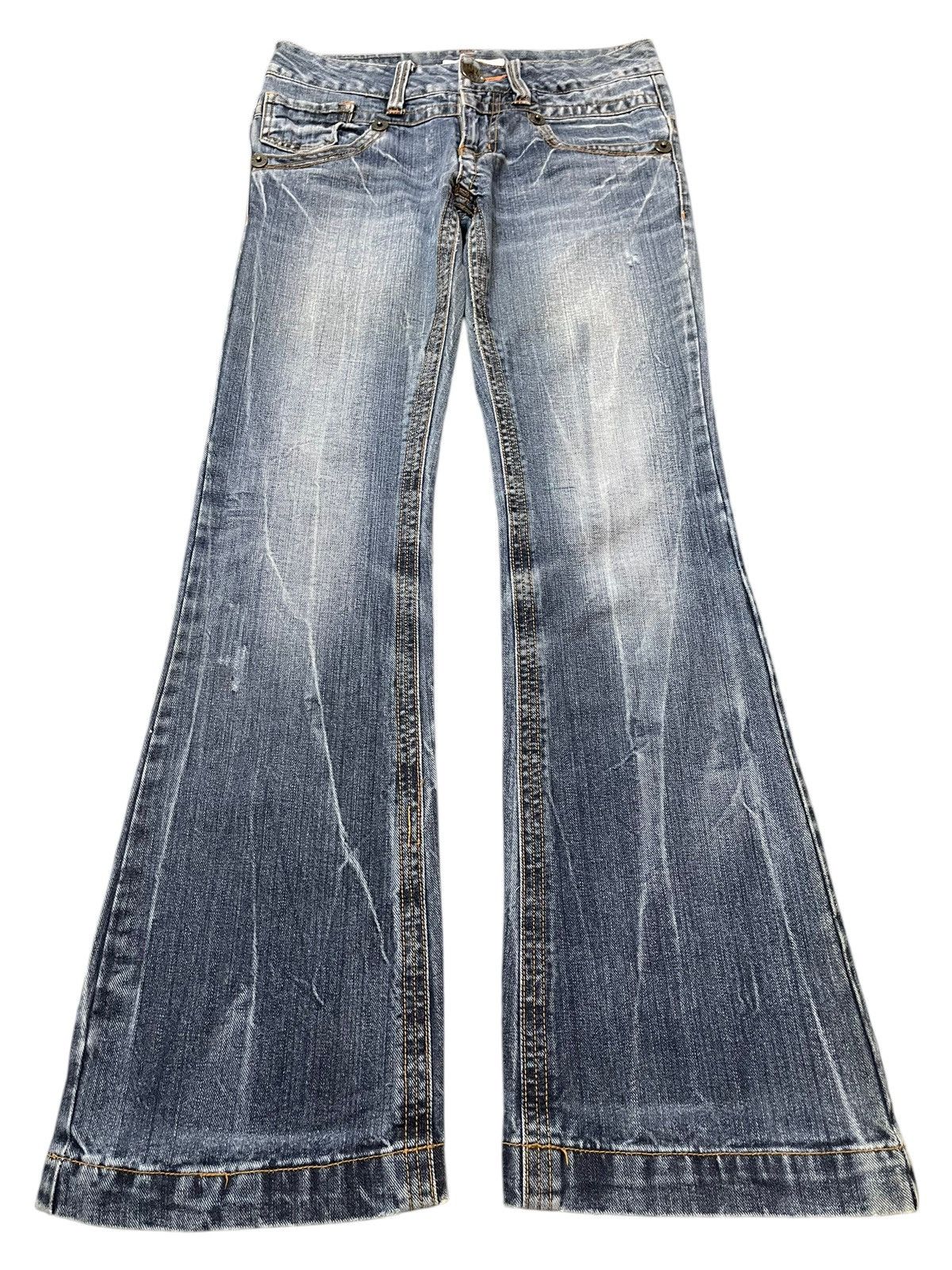 Hysteric Glamour Vintage Japanese Brand Faded Wash Style Flare Jeans Size US 29 - 1 Thumbnail