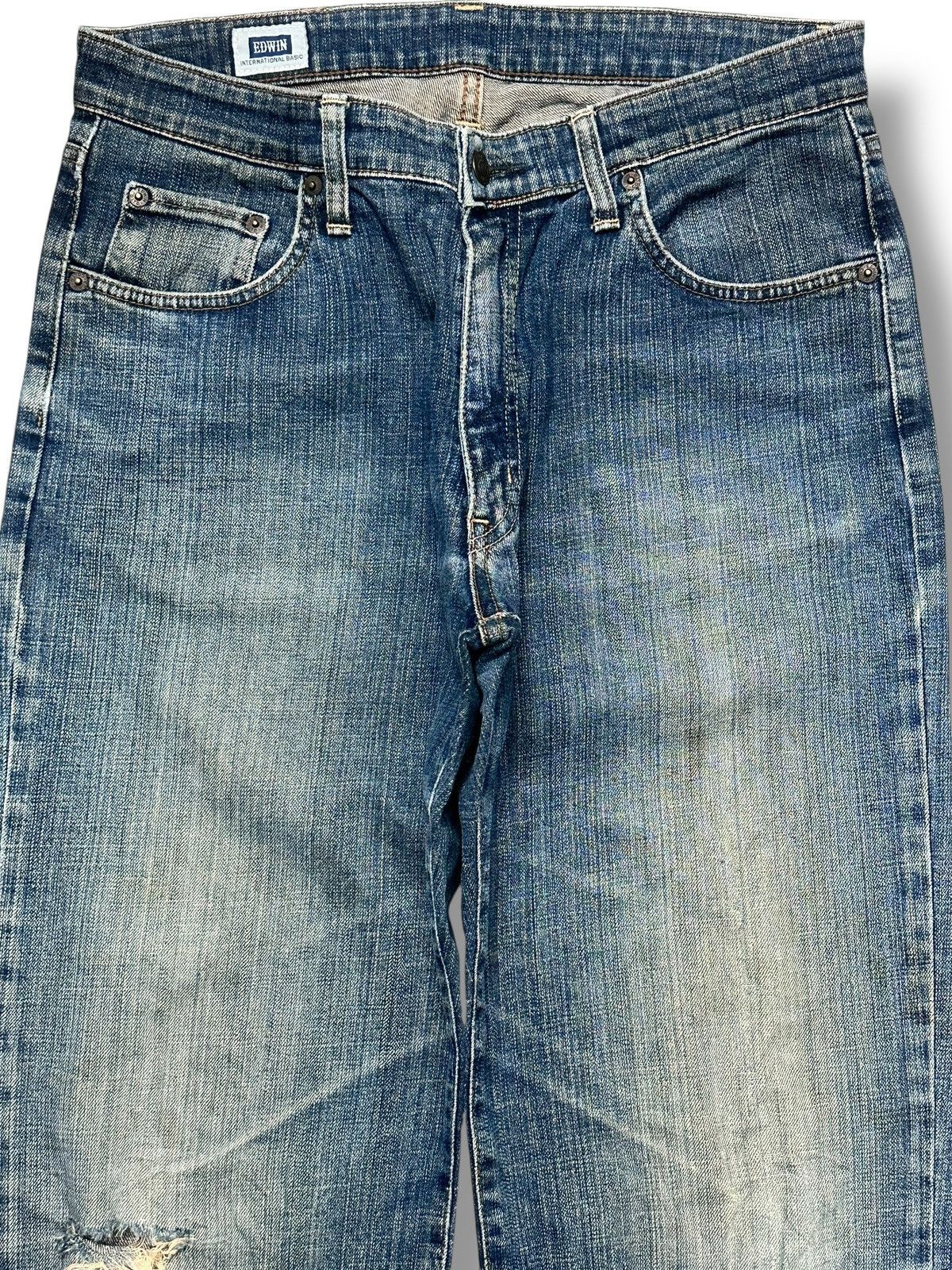 Edwin Vintage EDWIN Distressed Japan Denim With Faded Wash Size US 32 / EU 48 - 2 Thumbnail