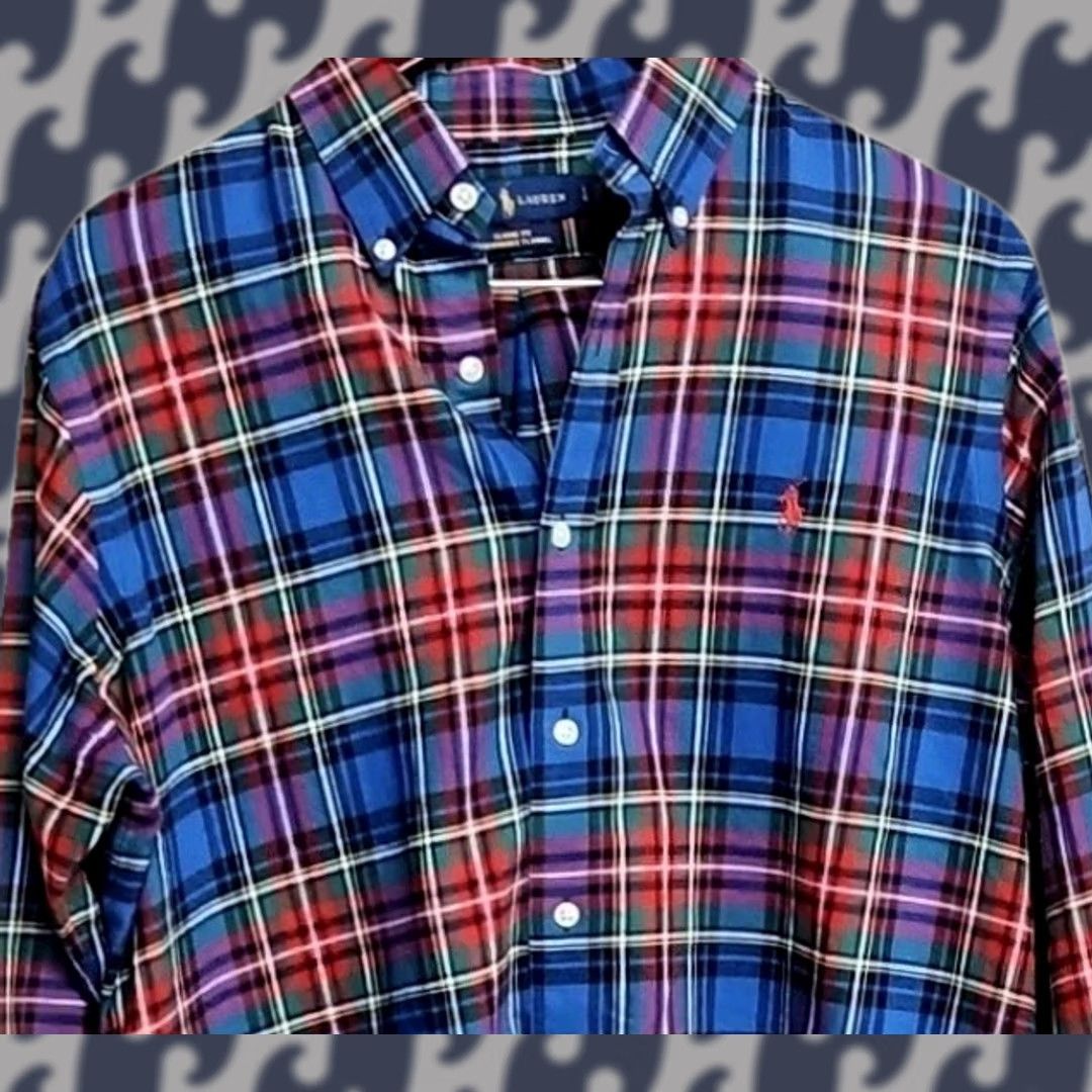 Ralph Lauren Polo Ralph Lauren Classic Fit Performance Flannel Plaid Button-Up Shirt L Men Multicolor Cotton Size US L / EU 52-54 / 3 - 1 Thumbnail
