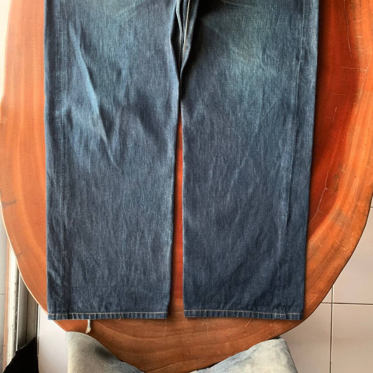 Bape Distressed A Bathing Ape Bape Back Logo Blue Jeans Pants Size US 39 - 6 Thumbnail