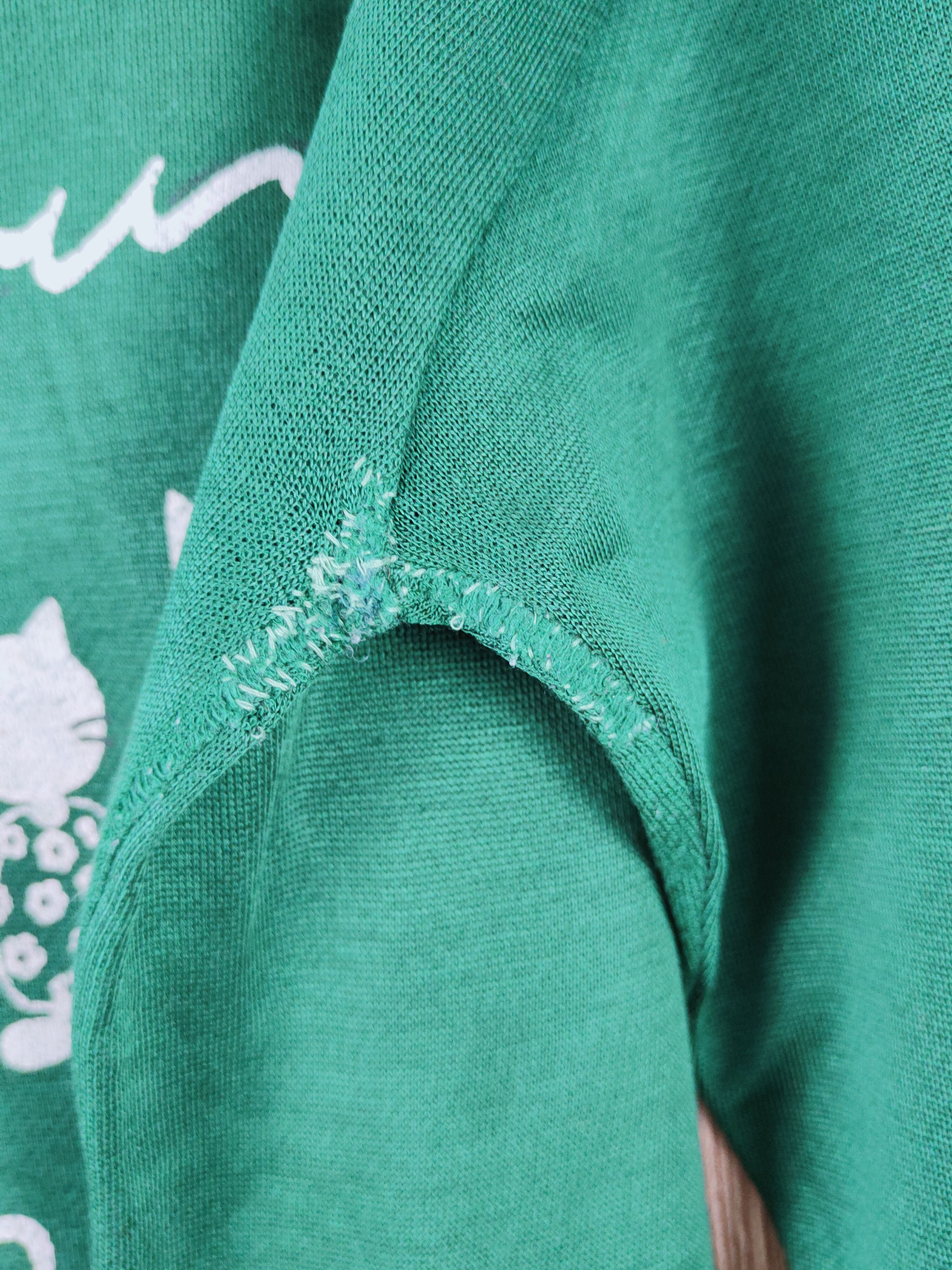 Japanese Brand × Vintage Comomi vintage cat Green Sweatshirts #W417 Size M / US 6-8 / IT 42-44 - 6 Thumbnail