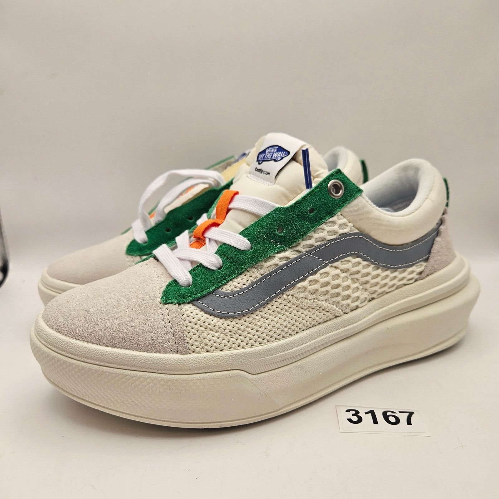 Vans VANS WOMEN'S 7.5 OLD SKOOL HEAD SPACE COMFYCUSH WHITE GREEN Size US 7.5 / IT 37.5 - 1 Thumbnail