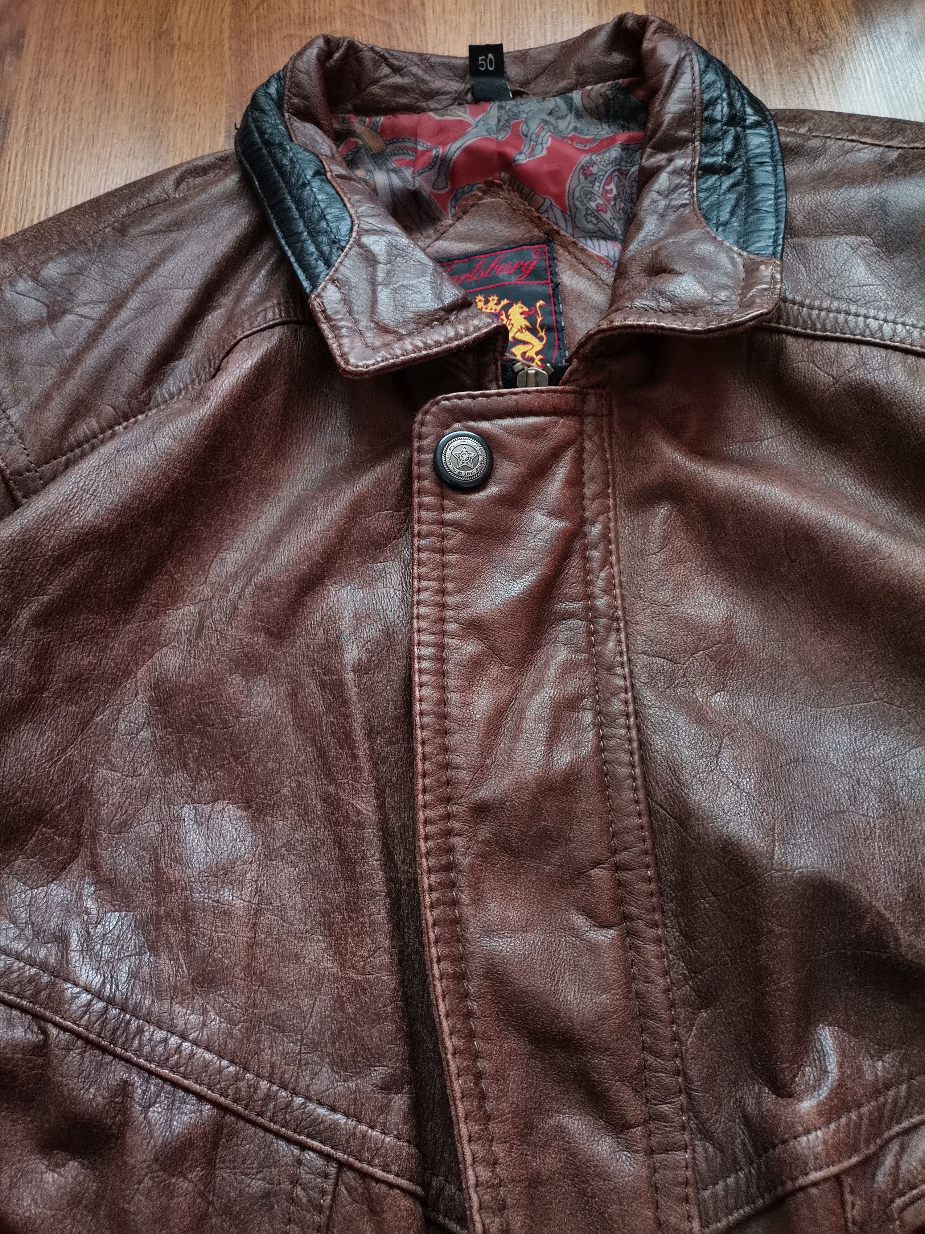 Vintage Vintage Karlsbury Leather Jacket Size US M / EU 48-50 / 2 - 2 Thumbnail