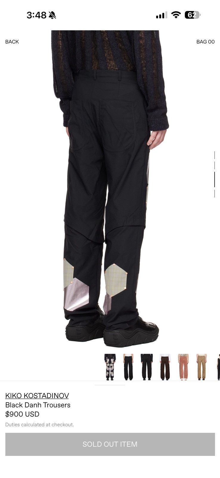 Kiko Kostadinov BLACK DANH TROUSERS Size US 36 / EU 52 - 3 Thumbnail