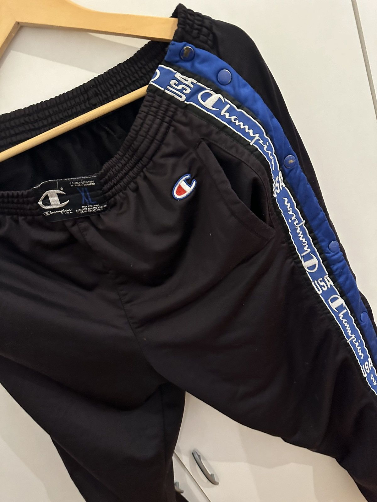 Champion Champion Jogginghose Hose Size XL Vintage Track Knopfhose Size US 42 / EU 58 - 3 Thumbnail