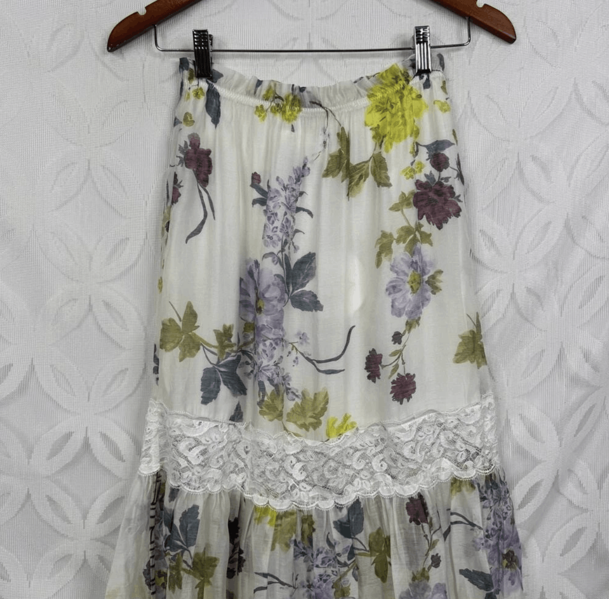 See by Chloe SEE BY CHLOÉ Lace Trimmed Flora Voile Midi Skirt NWT Size 26" / US 2 / IT 38 - 9 Thumbnail