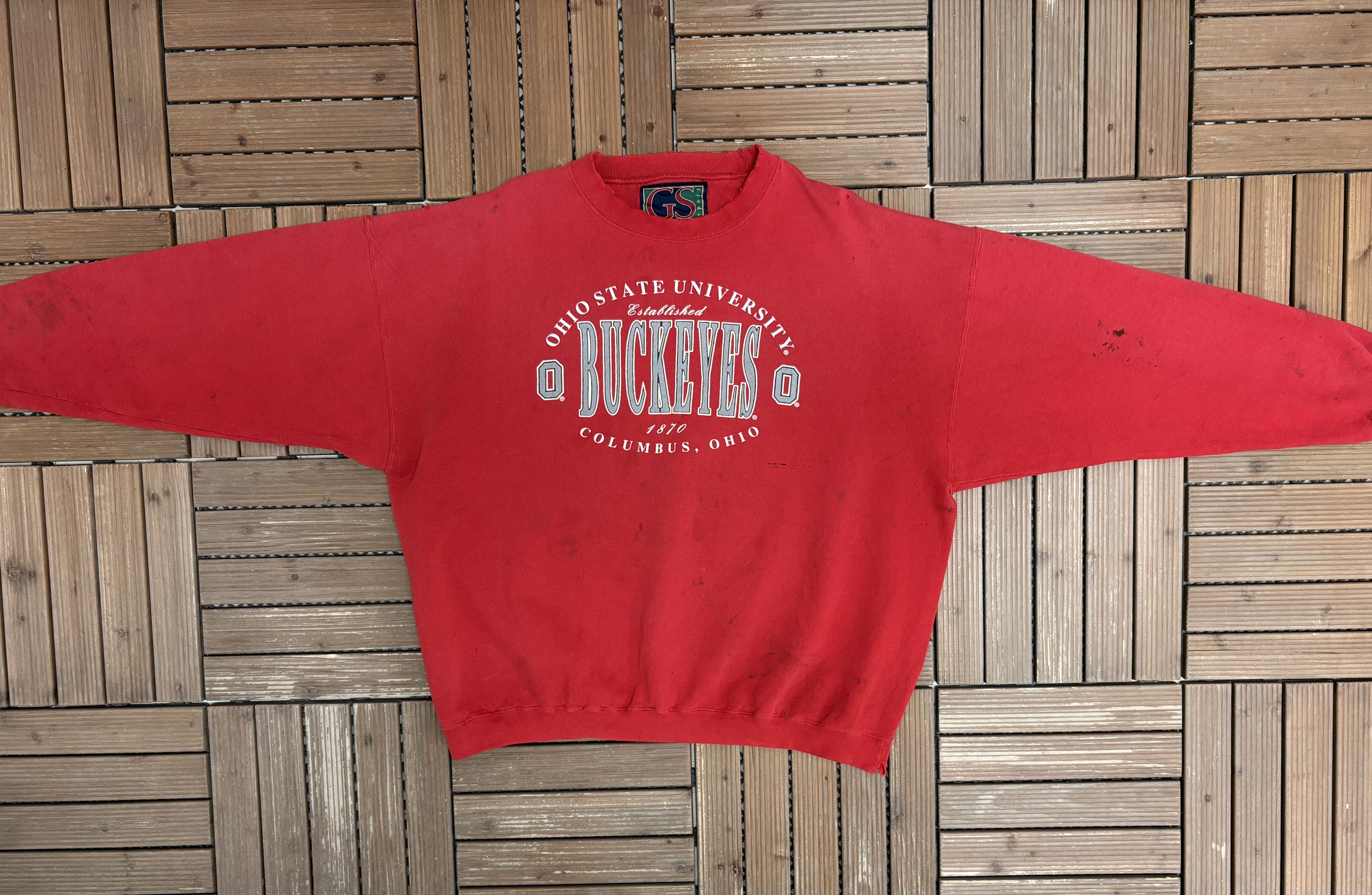 Vintage Ohio State Buckeyes Vintage Distressed Sweater Crewneck Size US XXL / EU 58 / 5 - 5 Thumbnail