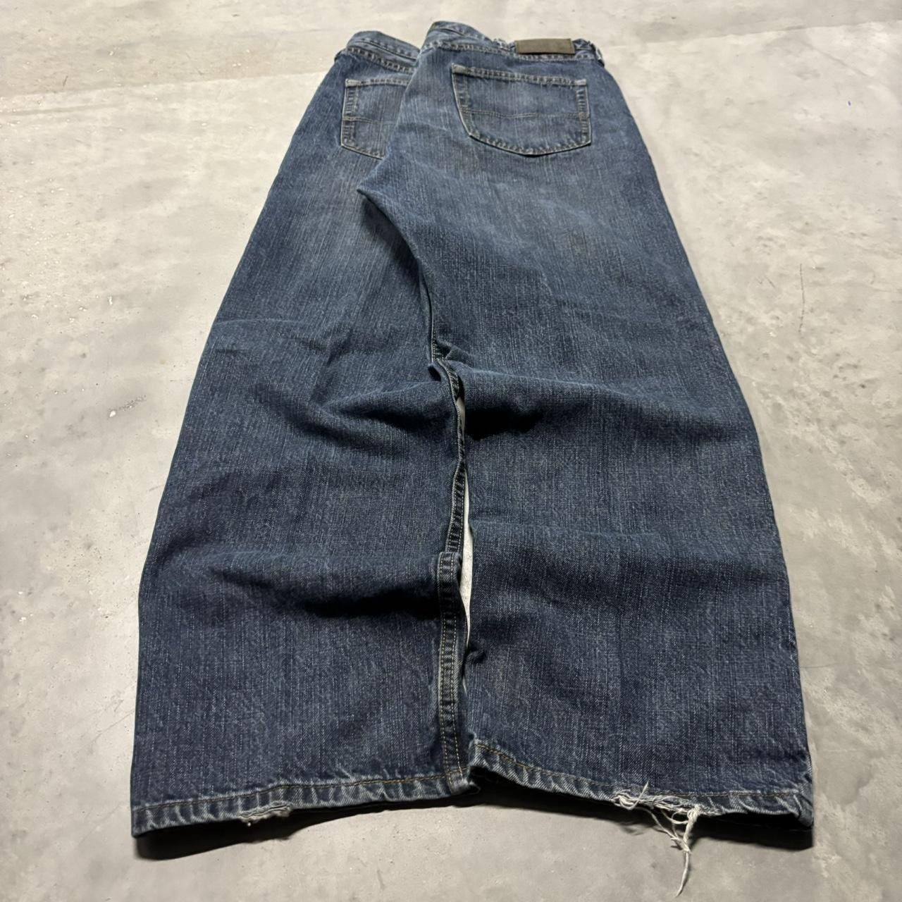 Japanese Brand × Vintage Crazy Vintage Y2K/2000s Grunge Dark Wash Skater Denim Jeans! Size US 38 / EU 54 - 4 Thumbnail