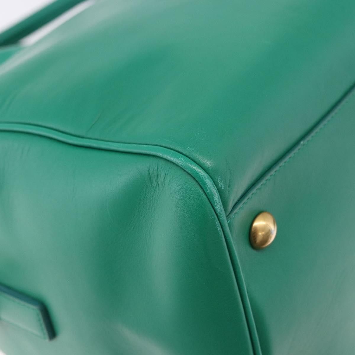 Saint Laurent Paris SAINT LAURENT Classic Duffle Bag Leather 2way Green Gold Size ONE SIZE - 17 Thumbnail