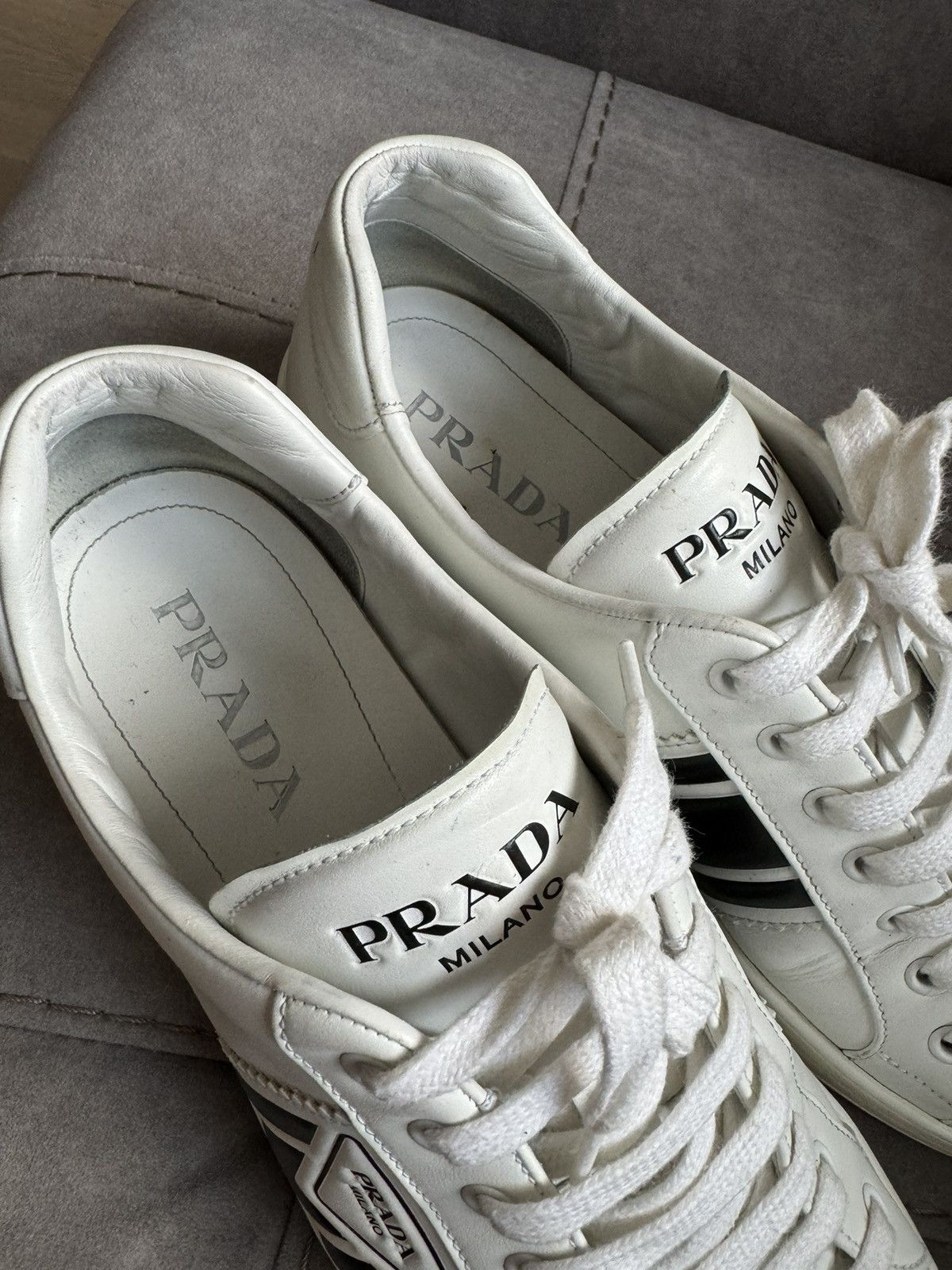 Prada Prada men sneakers SZ UK8 study insole measurements in photo Size US 9.5 / EU 42-43 - 22 Thumbnail