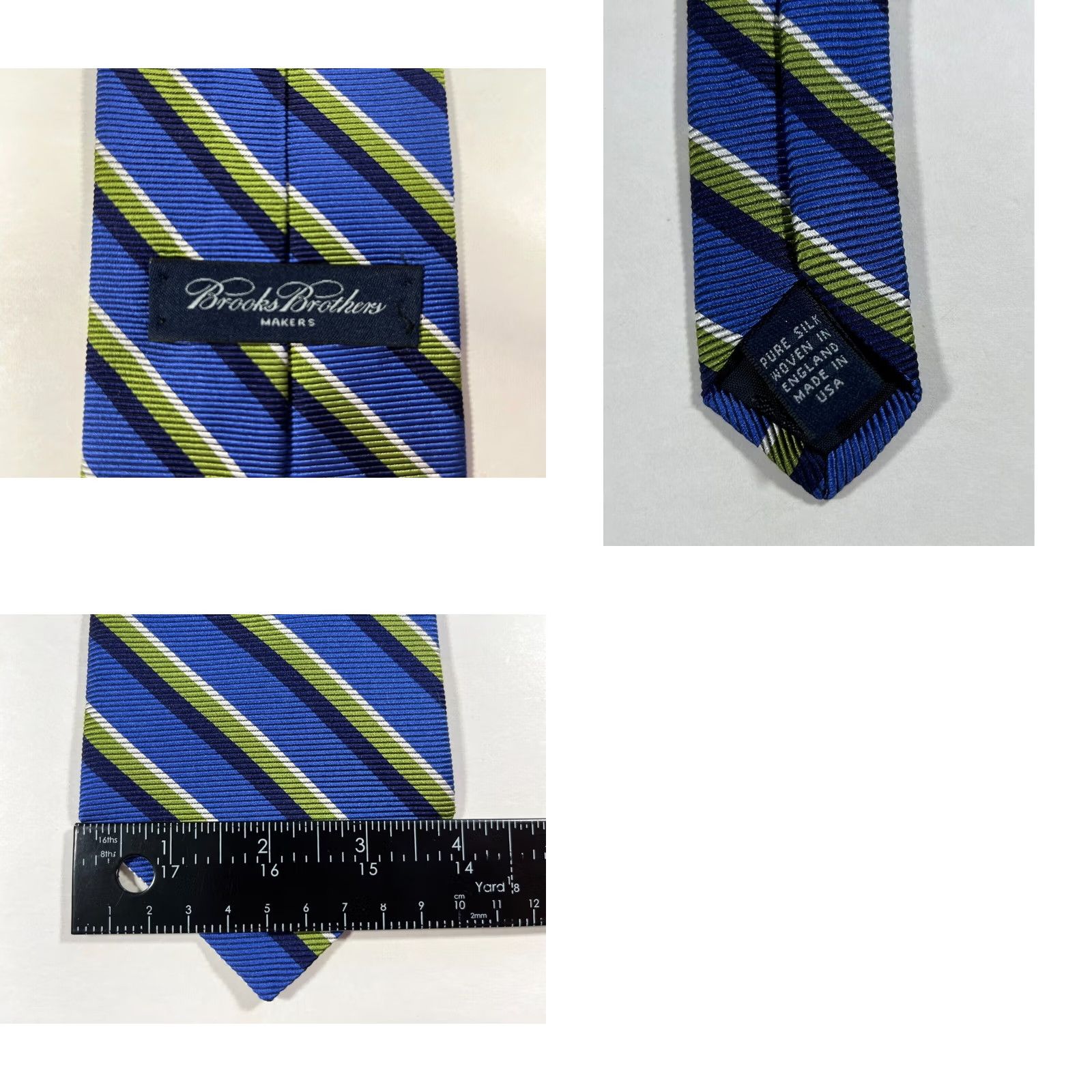 Brooks Brothers Brooks Brothers Makers Men’s Silk Striped Tie Wide 59" Multicolor - Woven in England Made in USA, 100% Silk, Classic Length Size ONE SIZE - 8 Thumbnail