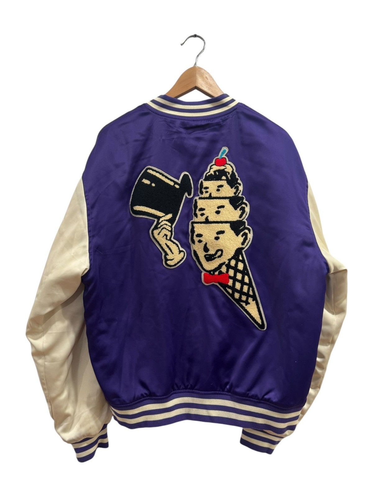 Icecream ICECREAM Hoodini Stadium Satin Varsity Jacket Purple Size US XL / EU 56 / 4 - 5 Thumbnail