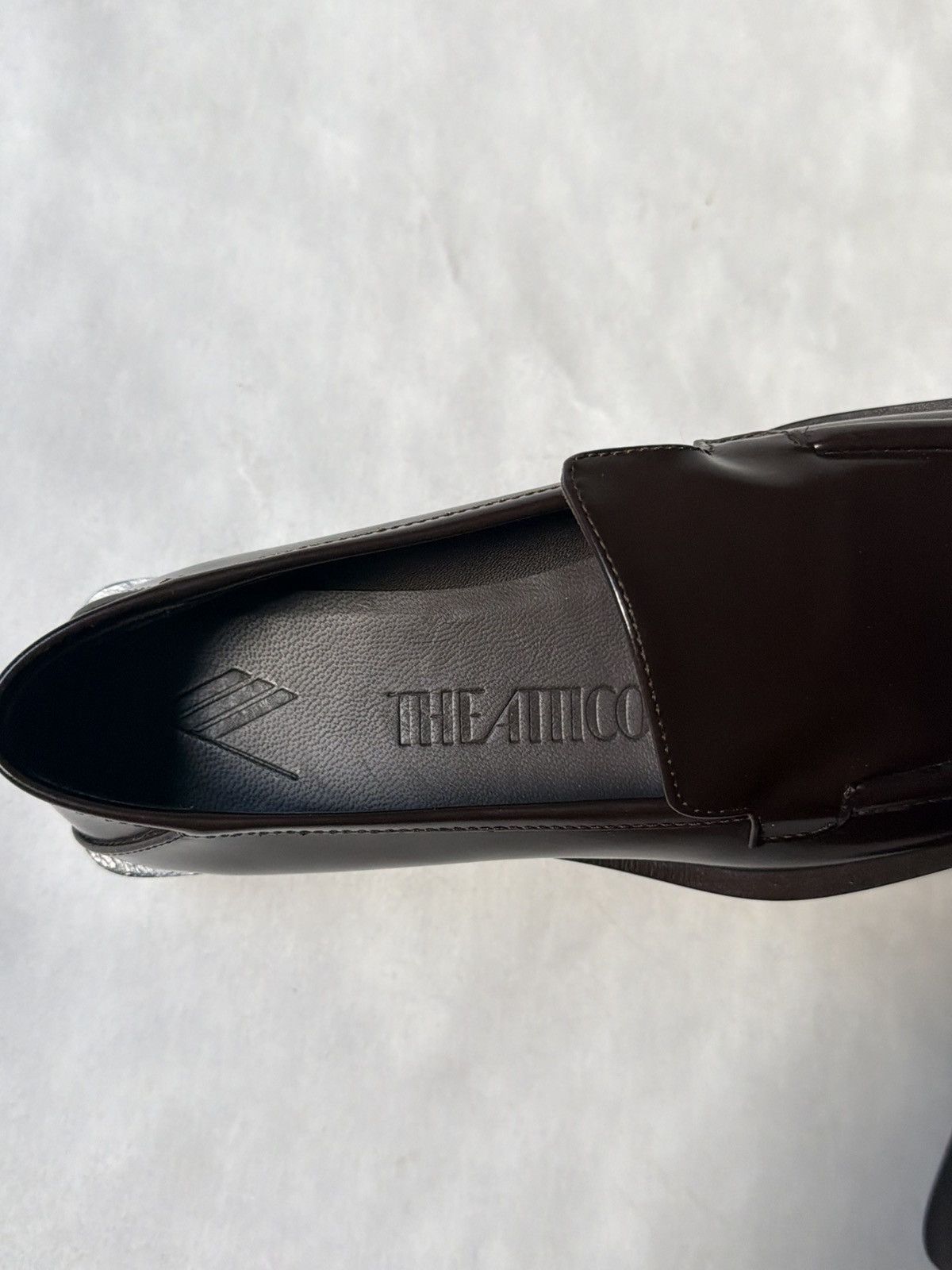 The Attico The Attico Micol Square Toe Leather Loafers Shoes Brown Size US 7.5 / IT 37.5 - 6 Thumbnail