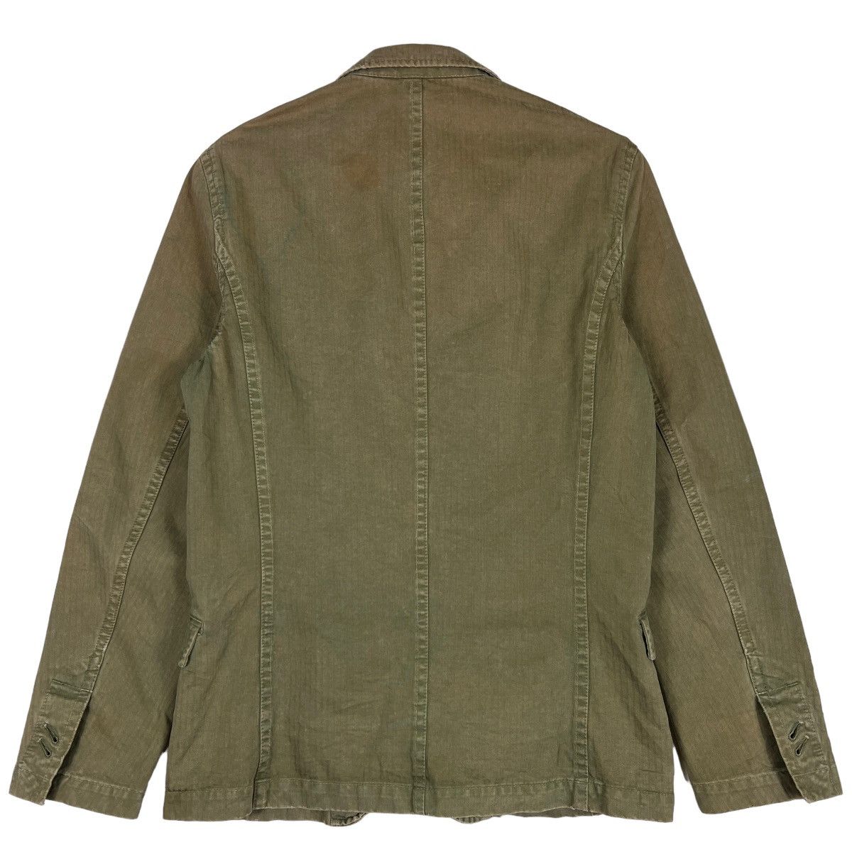 Lounge Lizard 🔥 LOUNGE LIZARD HARRINGBONE TWILL BLAZER JACKET Size US S / EU 44-46 / 1 - 8 Thumbnail