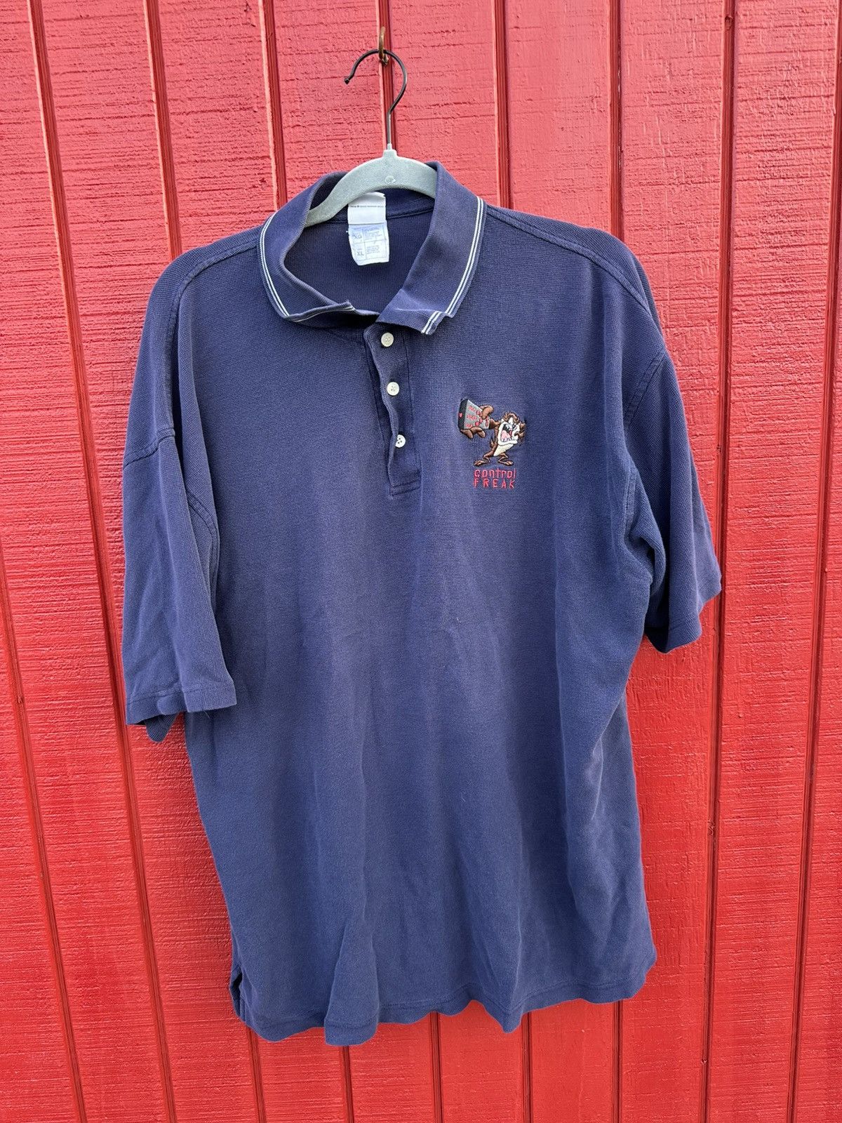 Warner Bros Vintage Warner Brothers Tasmanian Devil ControlFreak Polo XL Size US XL / EU 56 / 4 - 1 Thumbnail