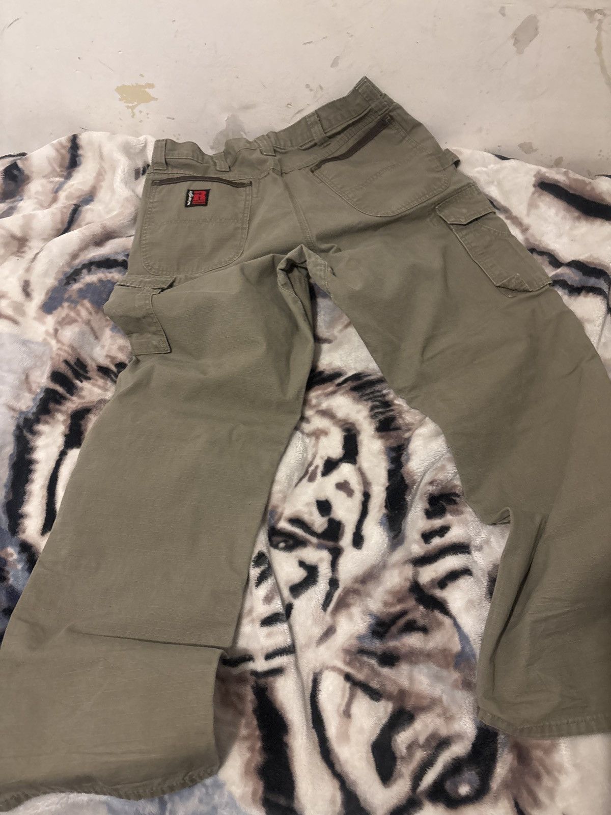 Wrangler GREEN WRANGLER CARPENTER CARGOS RIGGS VINTAGE Size US 38 / EU 54 - 1 Thumbnail