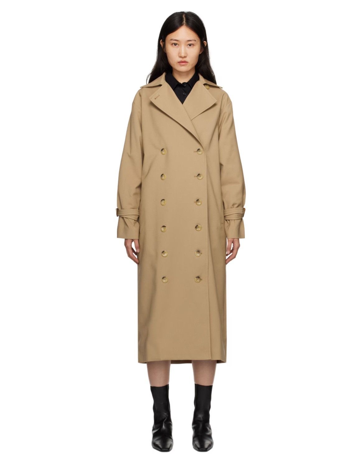 image of Toteme Trench Coat in Beige, Women's (Size Small)