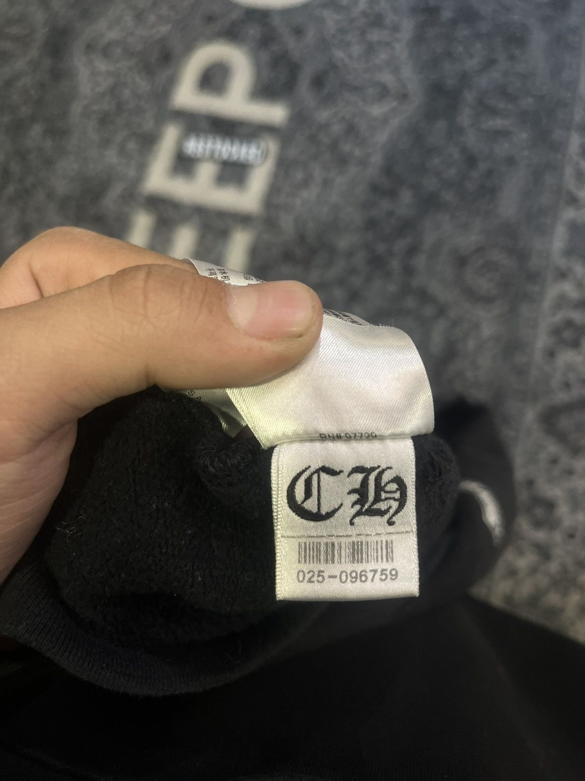 Chrome Hearts CHROME HEARTS VERTICAL BLACK HOODIE Size US L / EU 52-54 / 3 - 8 Thumbnail