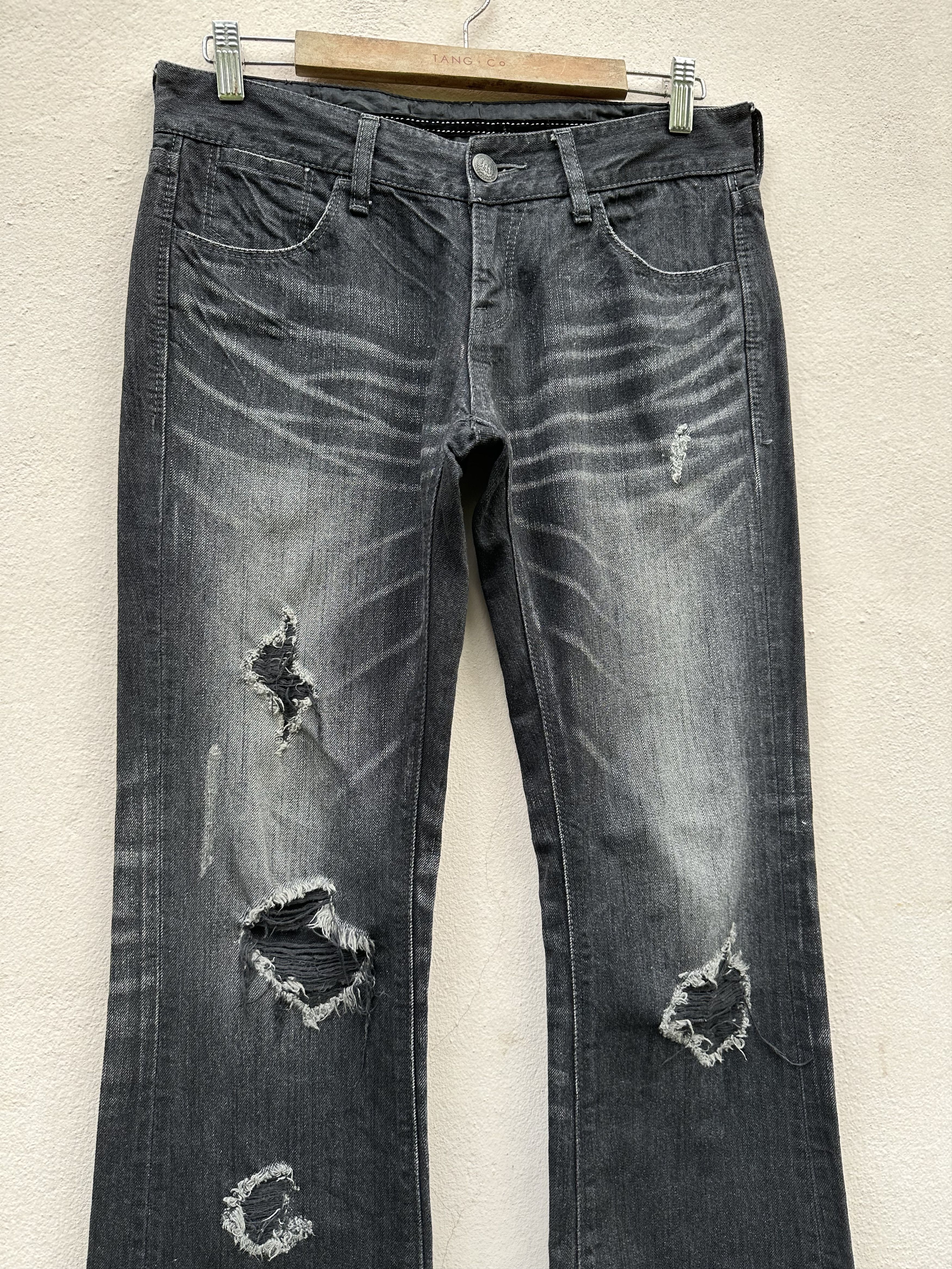 Murder License Japanese Brand Murder License Flare Rips Denim Jeans Size US 33 - 5 Thumbnail