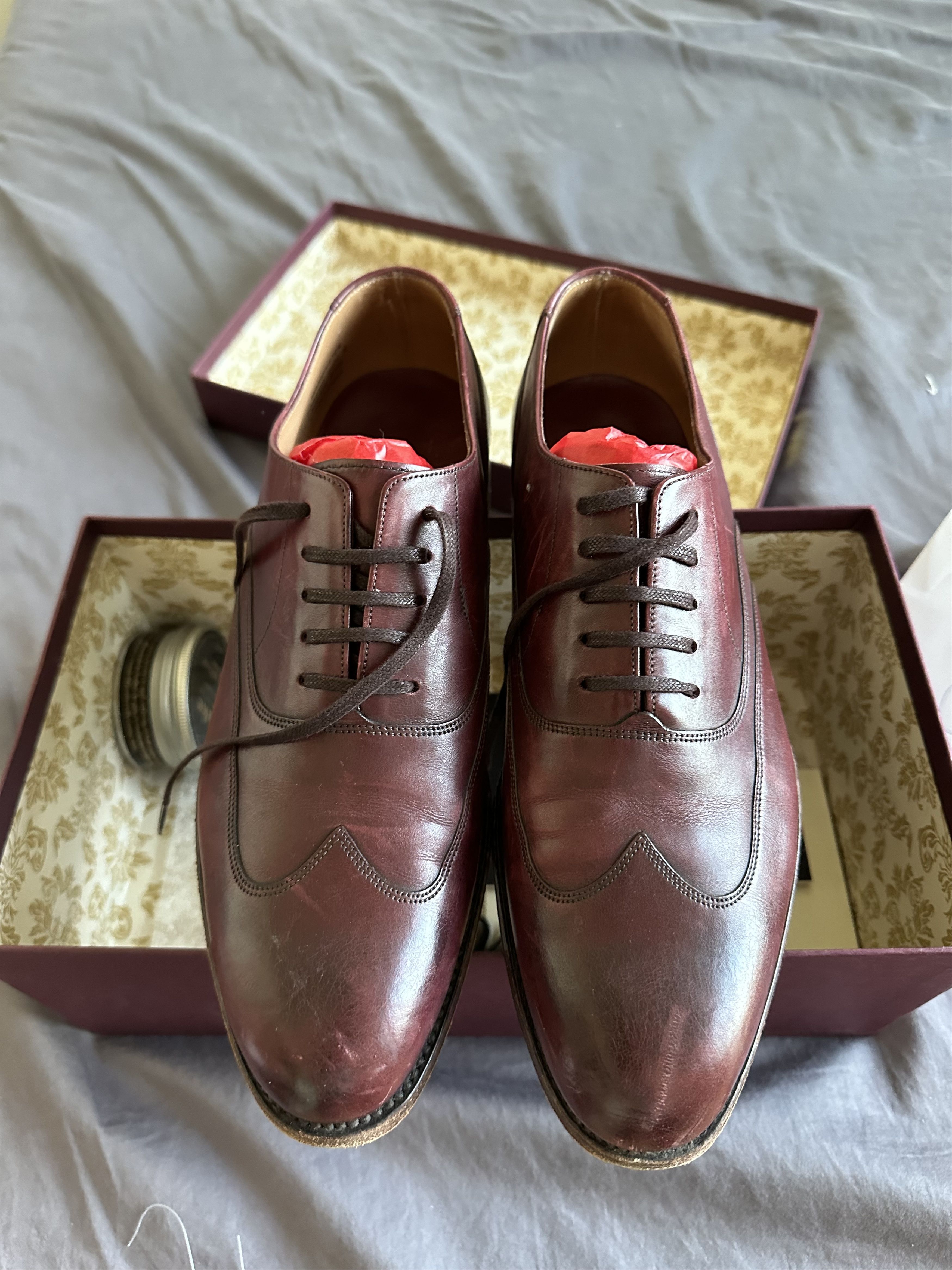 Loake Loake 1880 Warminster Black Cherry Oxfords Size US 6.5 / EU 39-40 - 2 Thumbnail