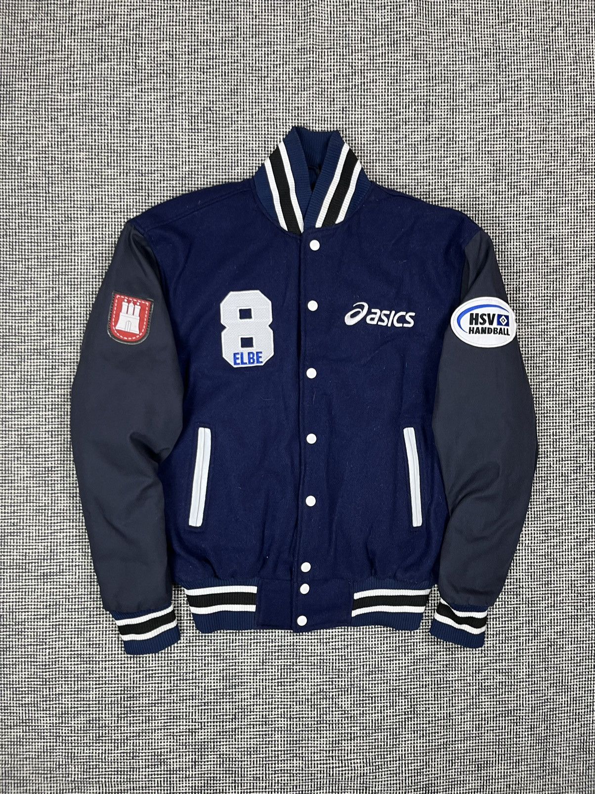 Vintage HSV Hamburg ASICS vintage varsity bomber wool jacket y2k Size US M / EU 48-50 / 2 - 1 Thumbnail