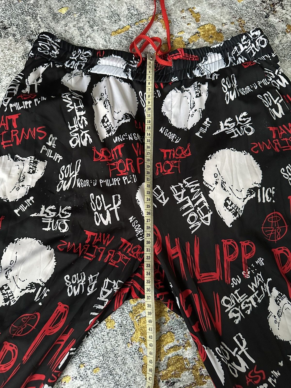 14th Addiction CRAZY FASHION SKULL LIKE MADPUNKS PANTS IF6WAS9 PUNK STYLE Size US 33 - 13 Thumbnail