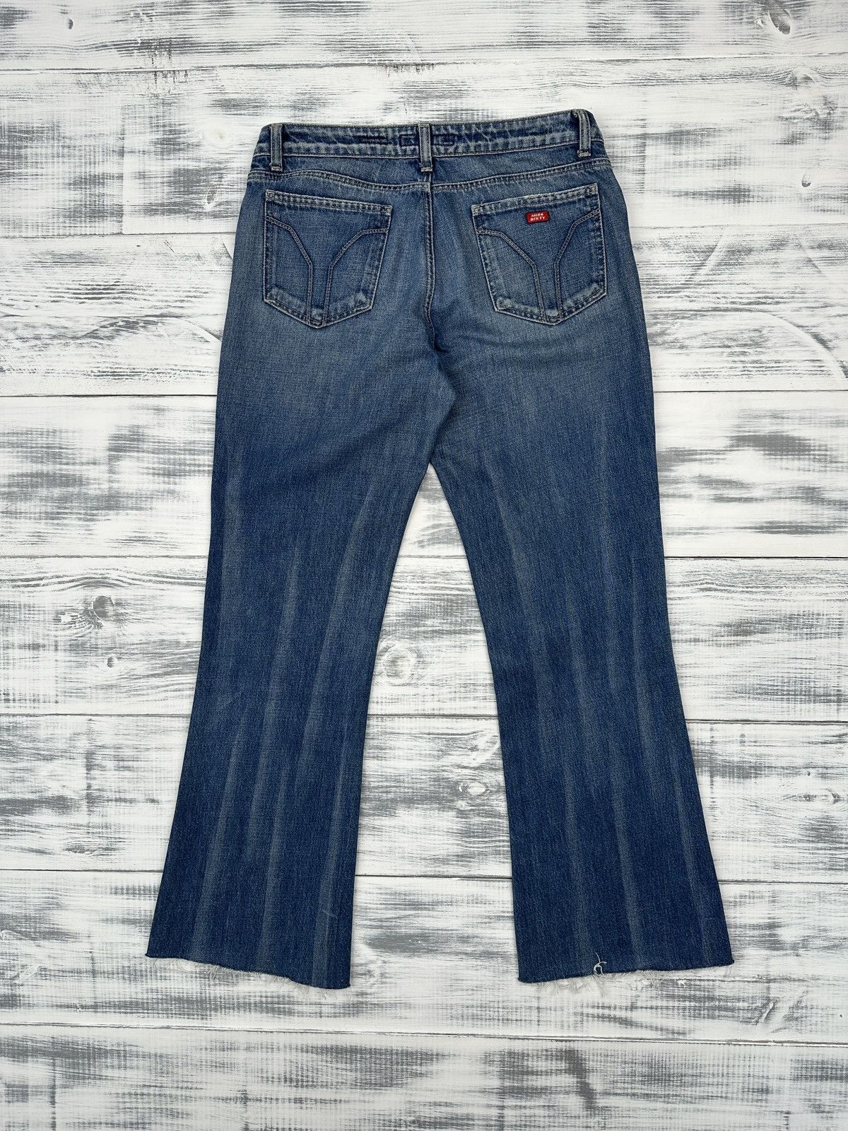 Miss Sixty Y2K MISS SIXTY Extra Low Ty Blue Flared Jeans Pants size 32 Size 30" / US 8 / IT 44 - 2 Thumbnail