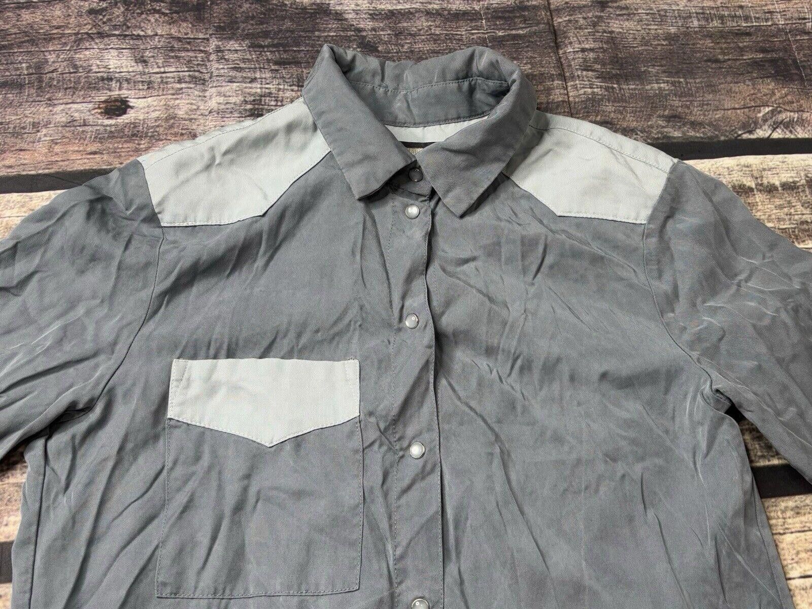 Other Sabina Musayev Shirt Women's XS Pearl Snap Pocket Viscose Size XS / US 0-2 / IT 36-38 - 4 Thumbnail
