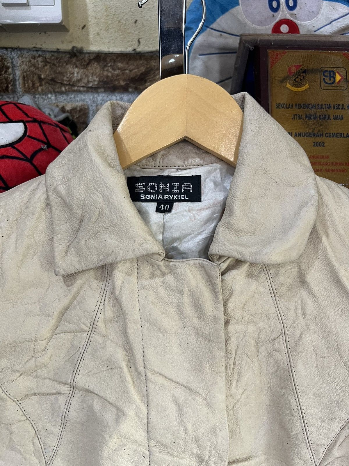 Sonia Rykiel 🔥Rare Sonia Rykiel Button Leather Jacket Size S / US 4 / IT 40 - 4 Thumbnail