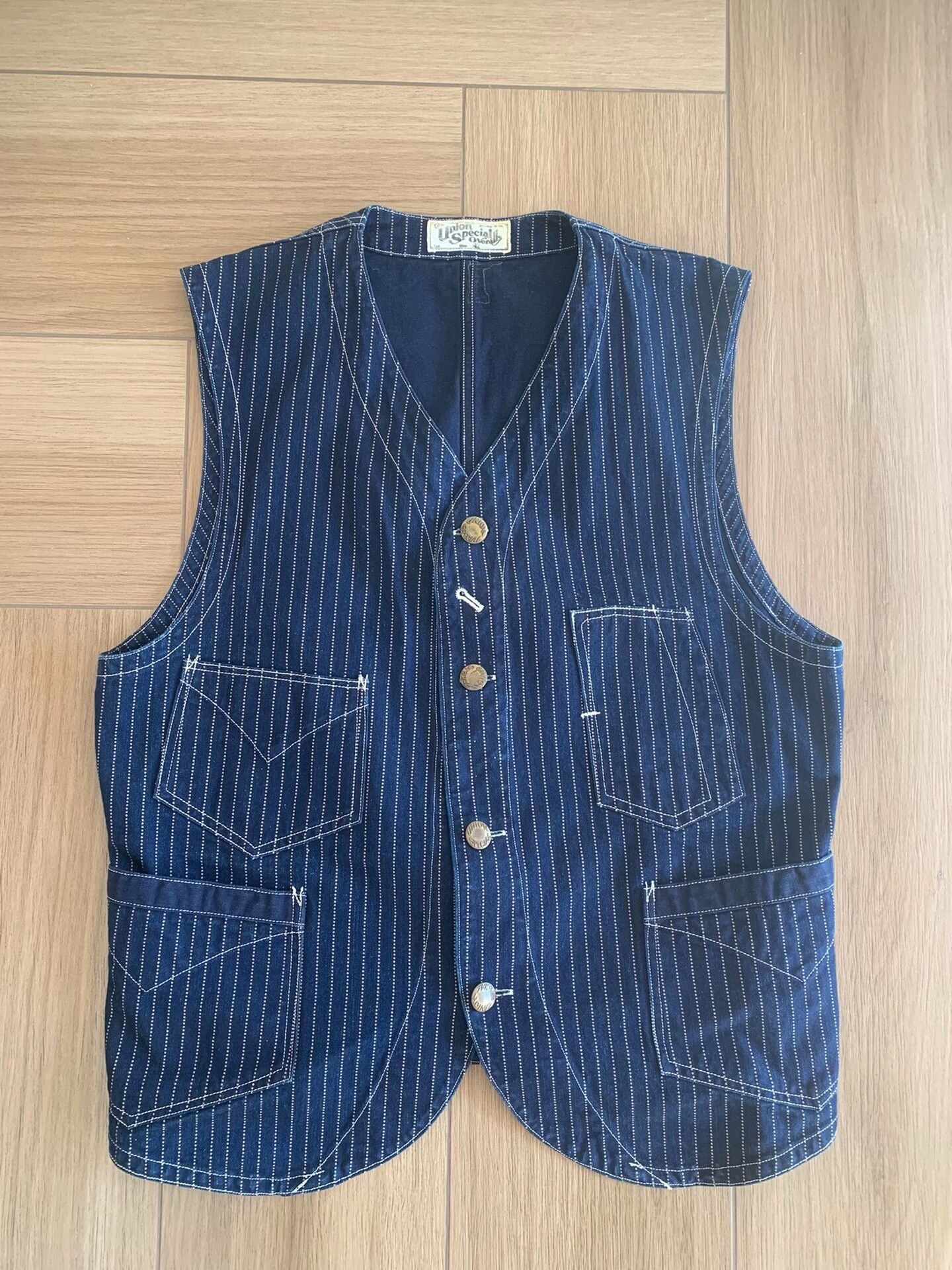 Freewheelers FREEWHEELERS WABASH Stripe Work Vest Size US XS / EU 42 / 0 - 1 Thumbnail