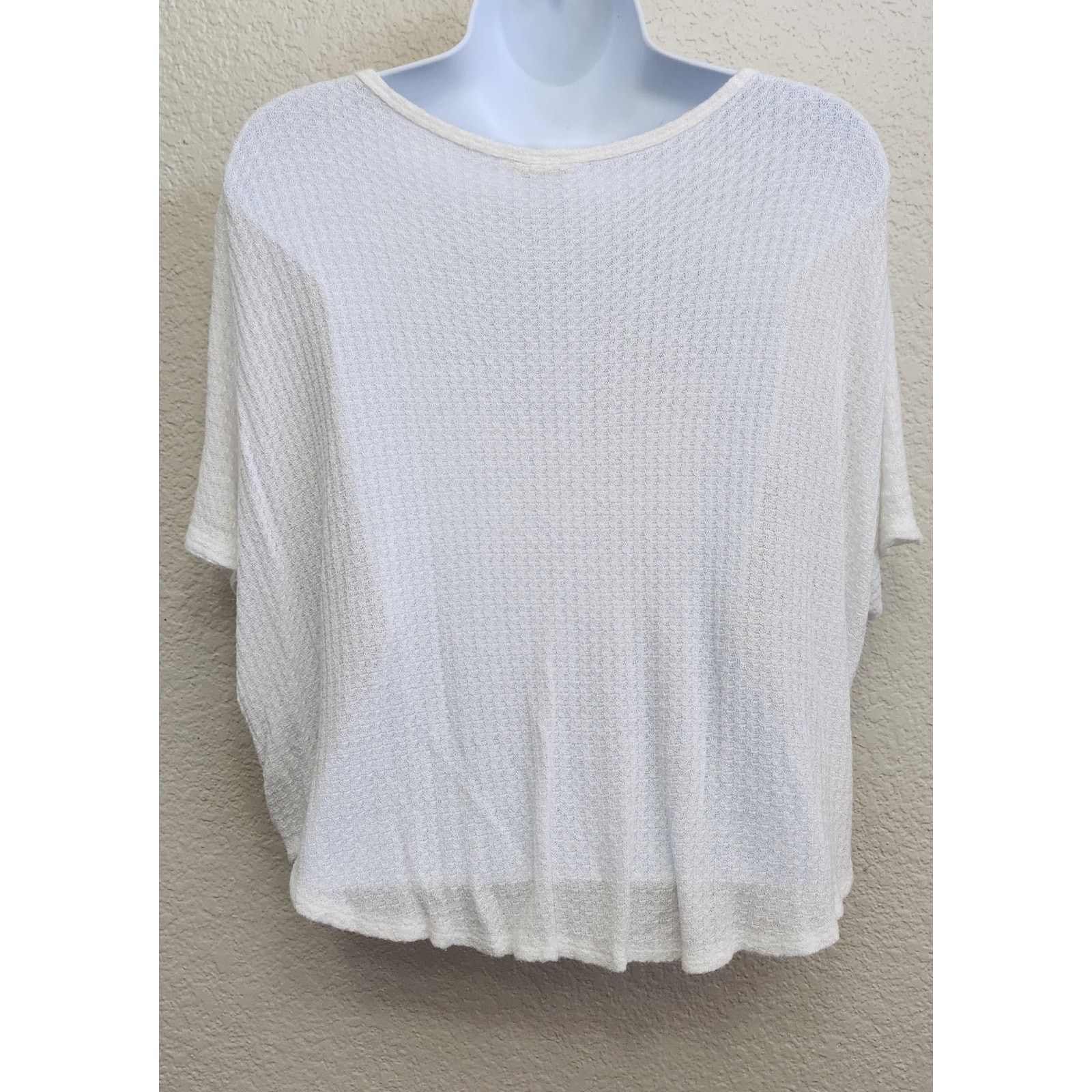 Other Live In The Moment Cream Waffle Knit Button Up Blouse Small Size S / US 4 / IT 40 - 3 Thumbnail