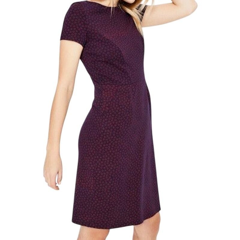 Boden Phoebe Jersey Dress Knee Length Pockets Buttercup Spot