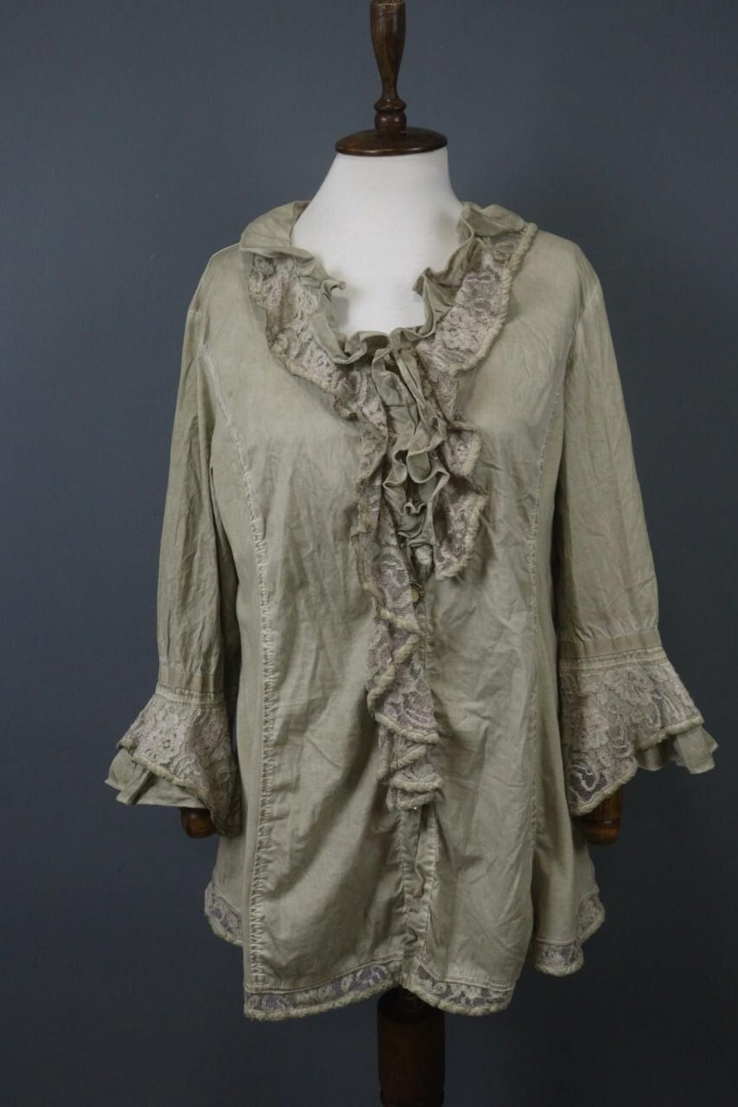 Bottega Veneta Bottega Tan Cotton Ruffle Trim Front Mini Dress Size 2XL Size XXL / US 16-18 / IT 52-54 - 1 Thumbnail