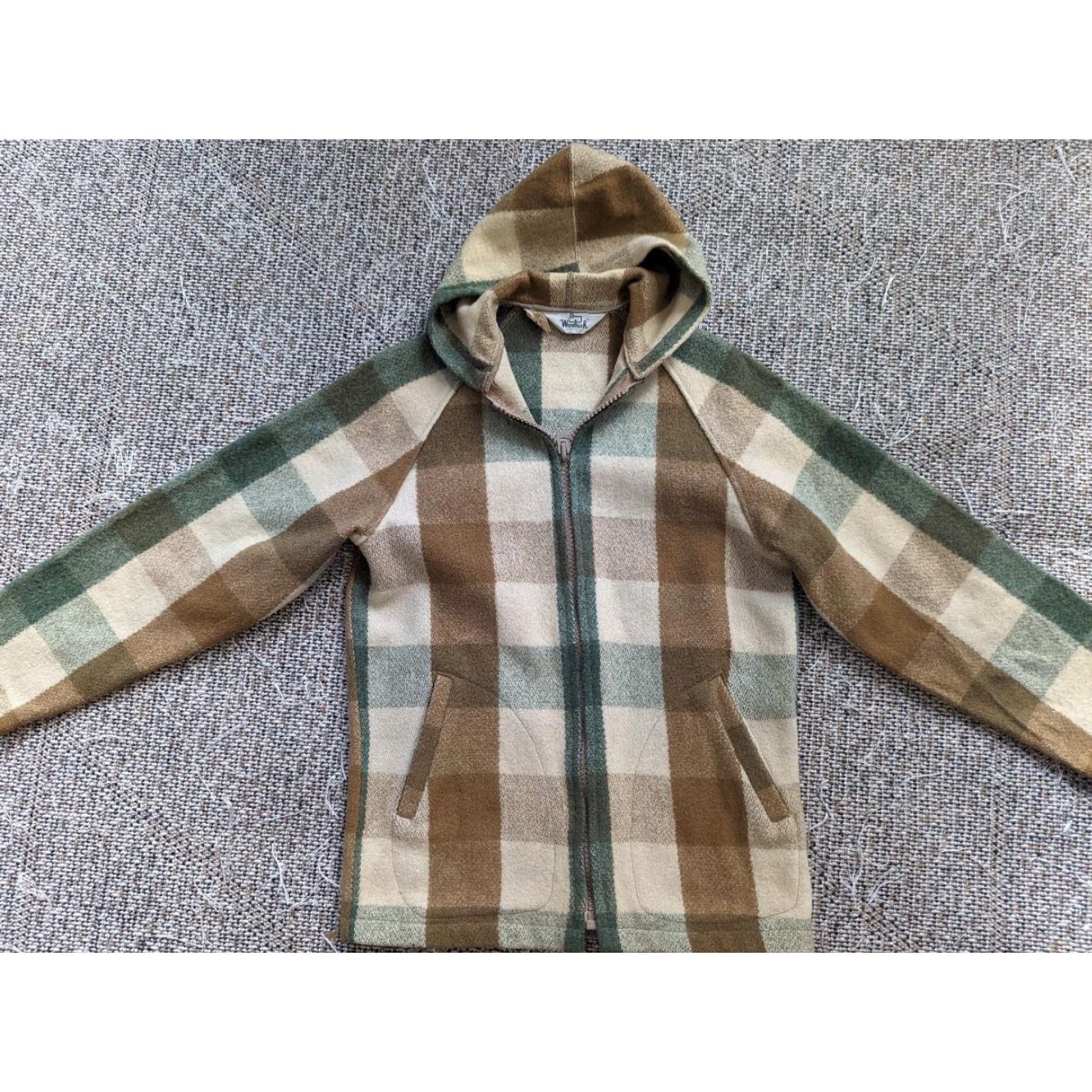 Vintage VINTAGE Woolrich full zip HOODED jacket S Men brown buffalo plaid Wool hoodie 36-38 Size US S / EU 44-46 / 1 - 7 Thumbnail