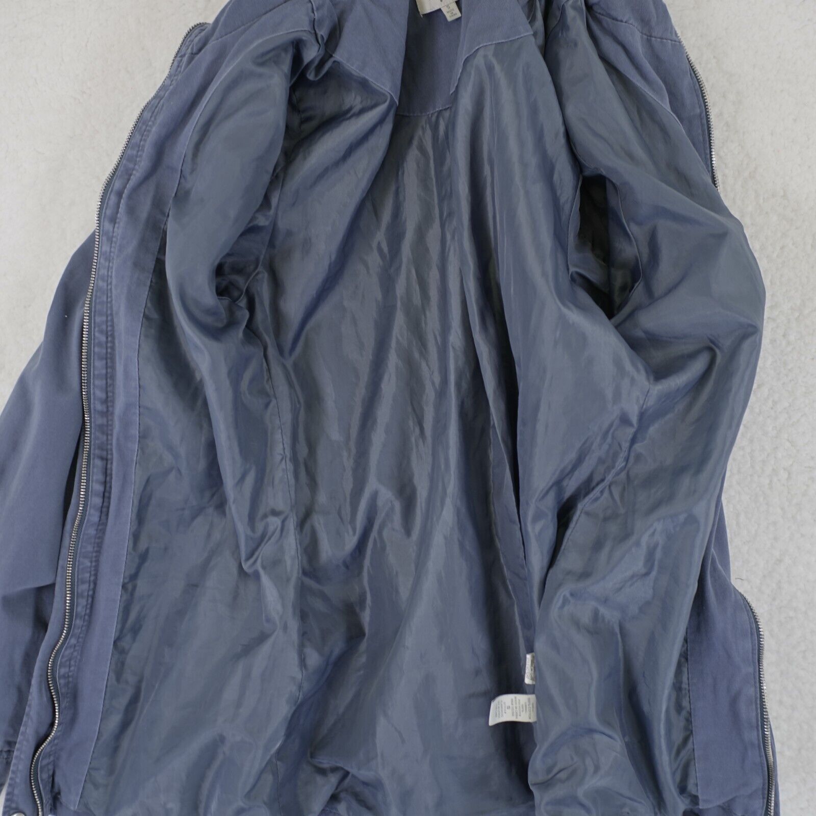 Designer Charlotte Russe Small Blue Full Zip Lined Jacket Cotton Oute Size S / US 4 / IT 40 - 13 Thumbnail